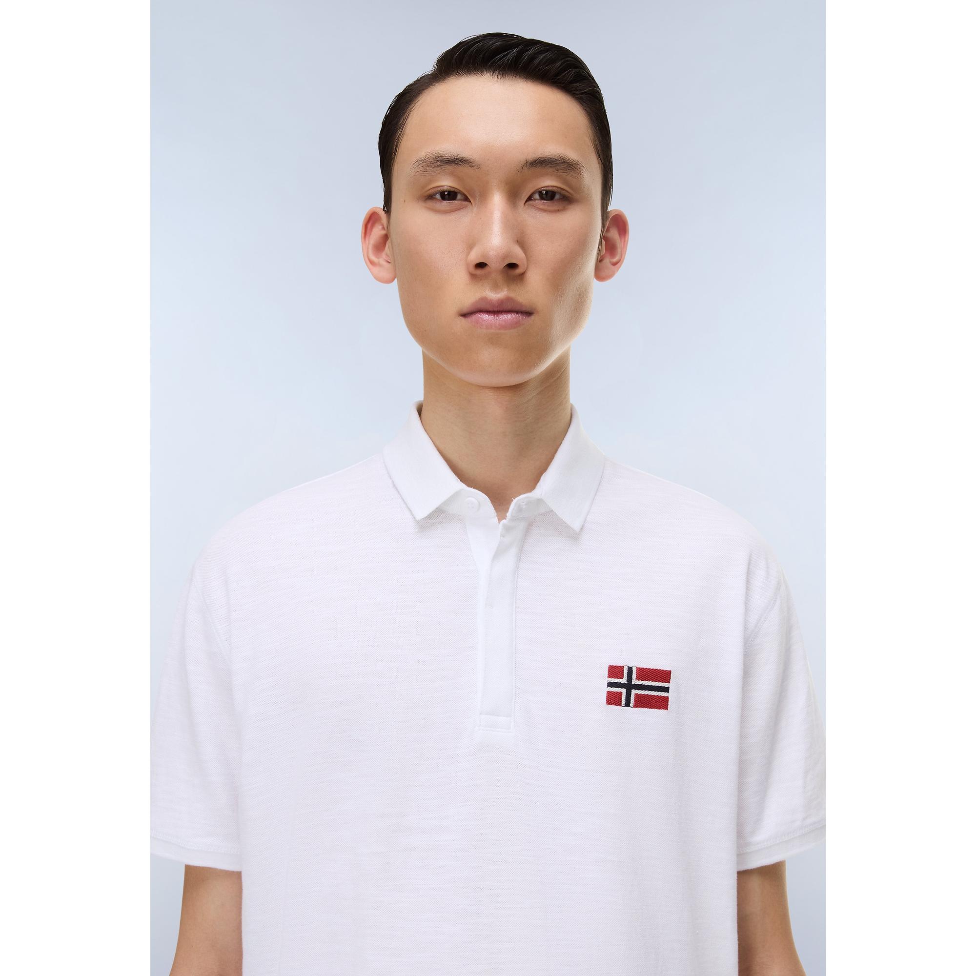 Product image 2 of 6 of Napapijri Men's Ebea Short Sleeve Polo Shirt - Bright White