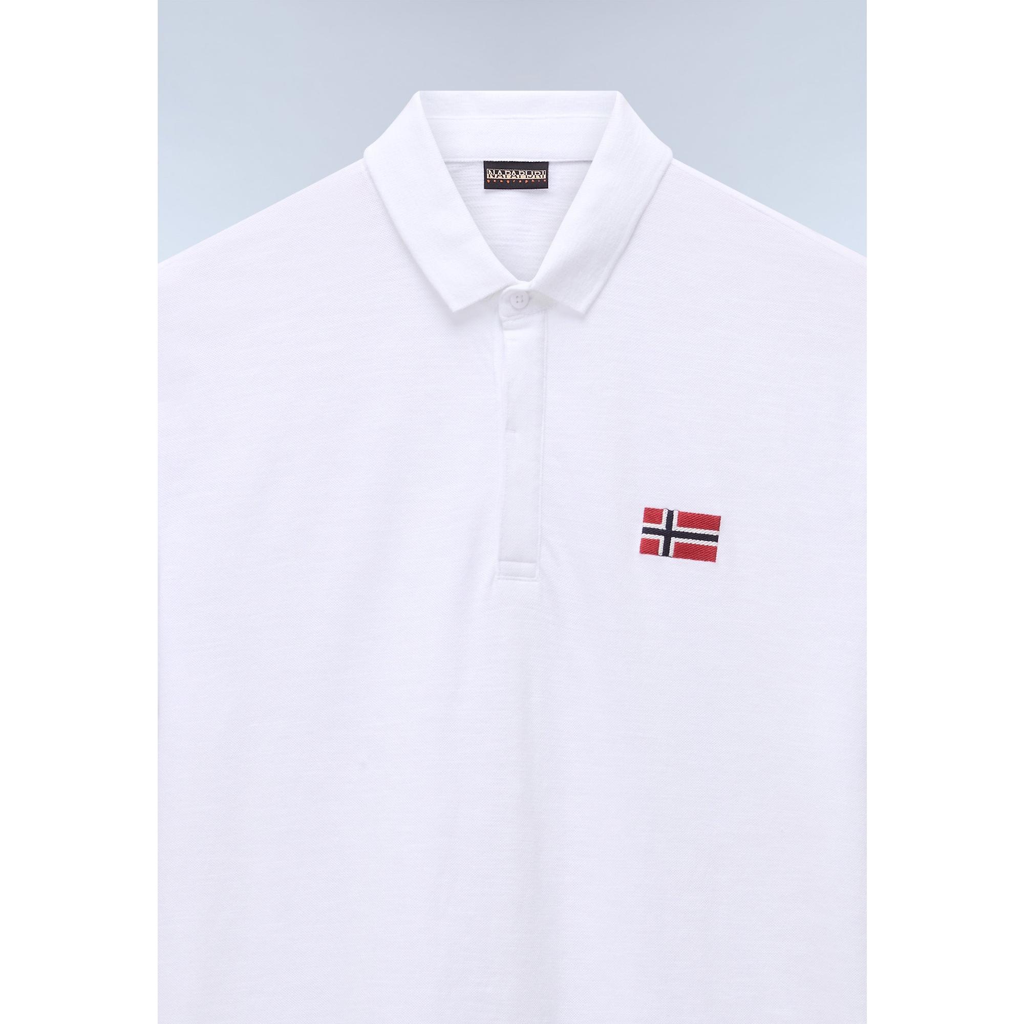 Product image 6 of 6 of Napapijri Men's Ebea Short Sleeve Polo Shirt - Bright White