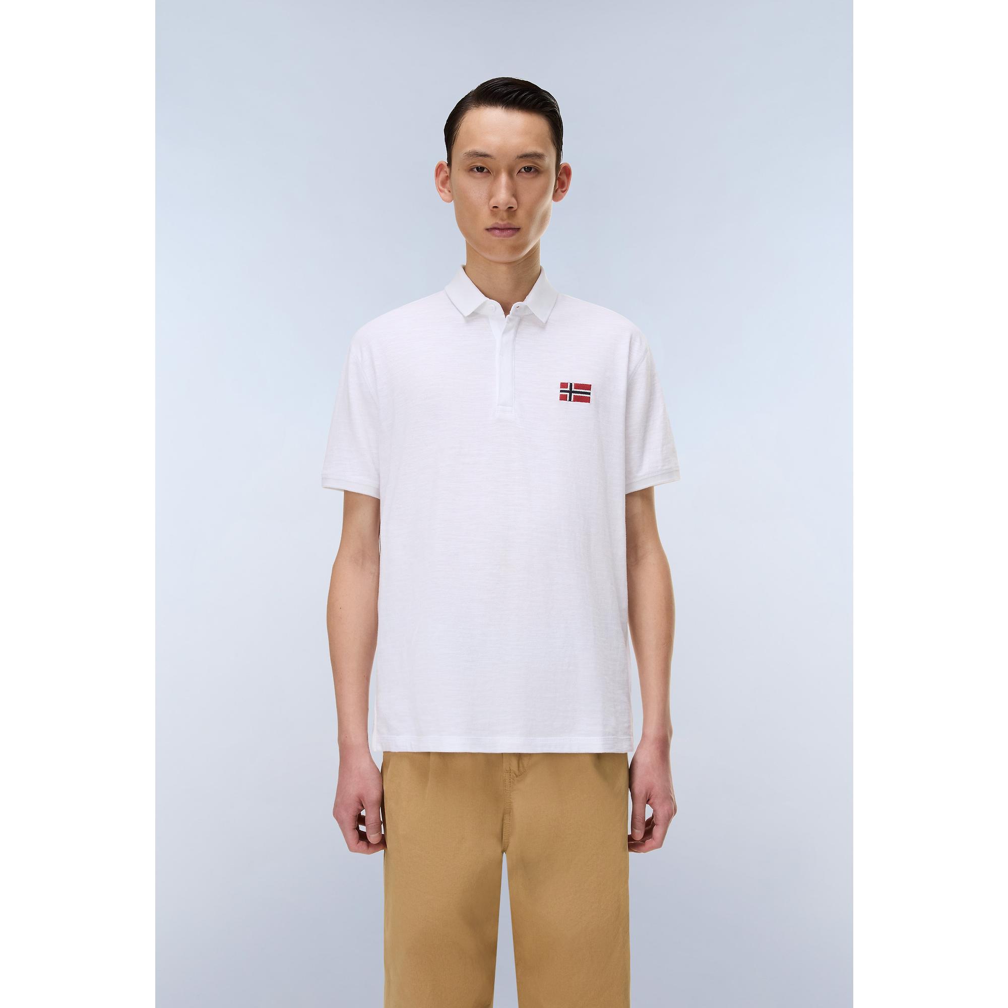Product image 3 of 6 of Napapijri Men's Ebea Short Sleeve Polo Shirt - Bright White
