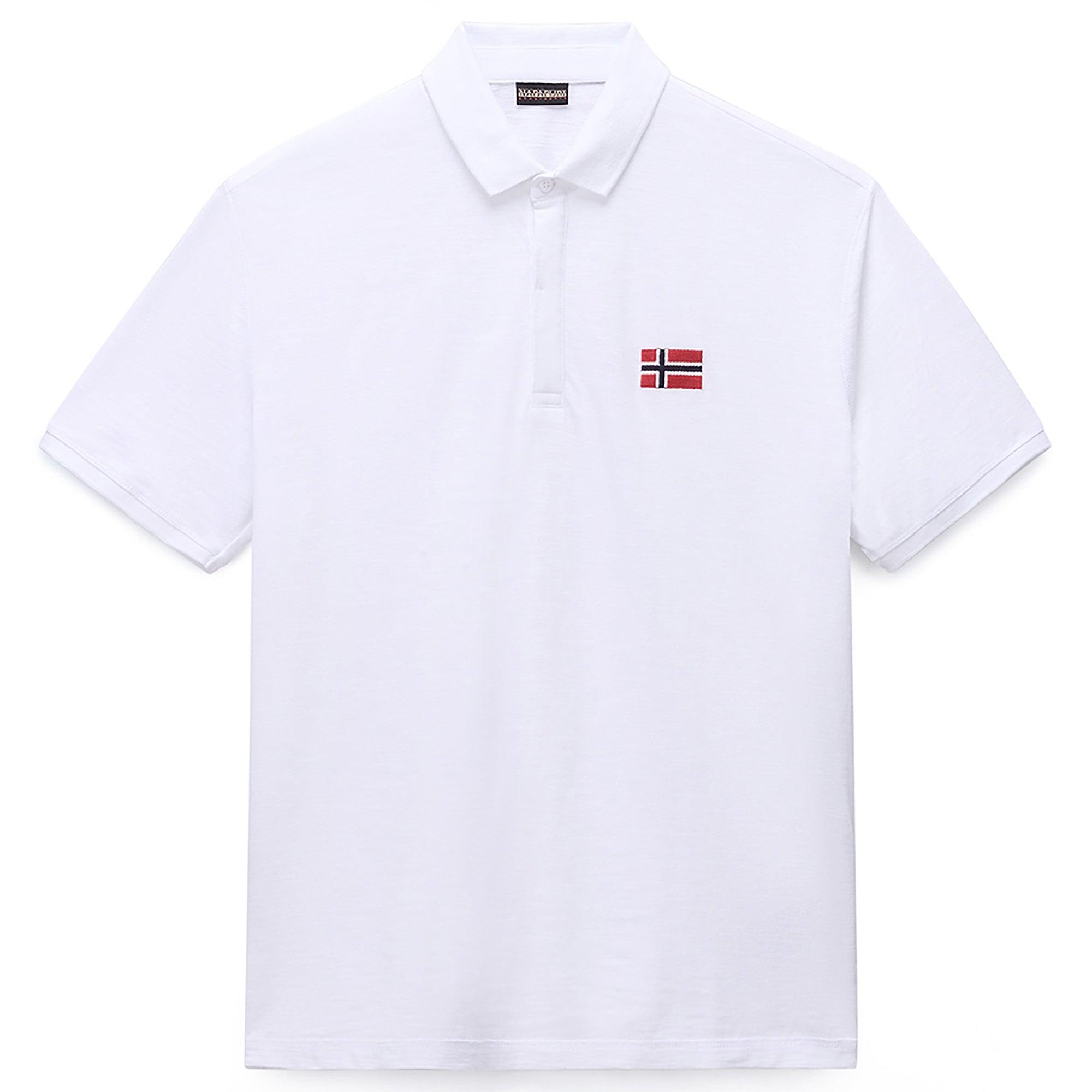 Product image 1 of 6 of Napapijri Men's Ebea Short Sleeve Polo Shirt - Bright White