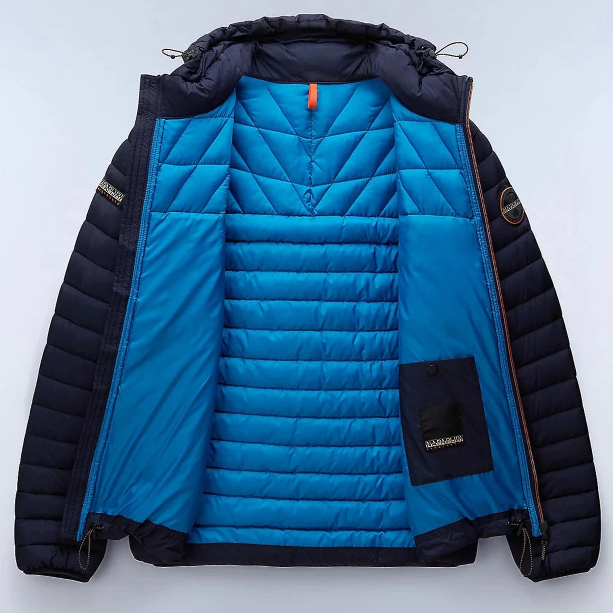 Product image 3 of 8 of Napapijri Men's Lapaz Hooded Puffer Jacket - Blue Marine