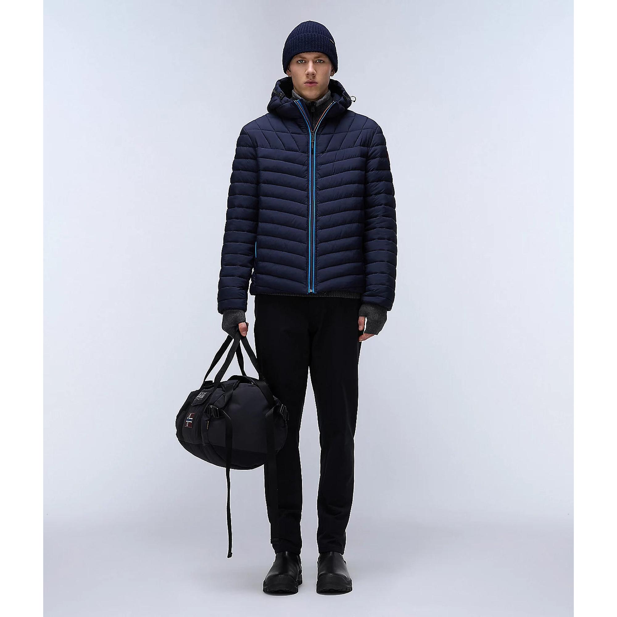 Product image 6 of 8 of Napapijri Men's Lapaz Hooded Puffer Jacket - Blue Marine