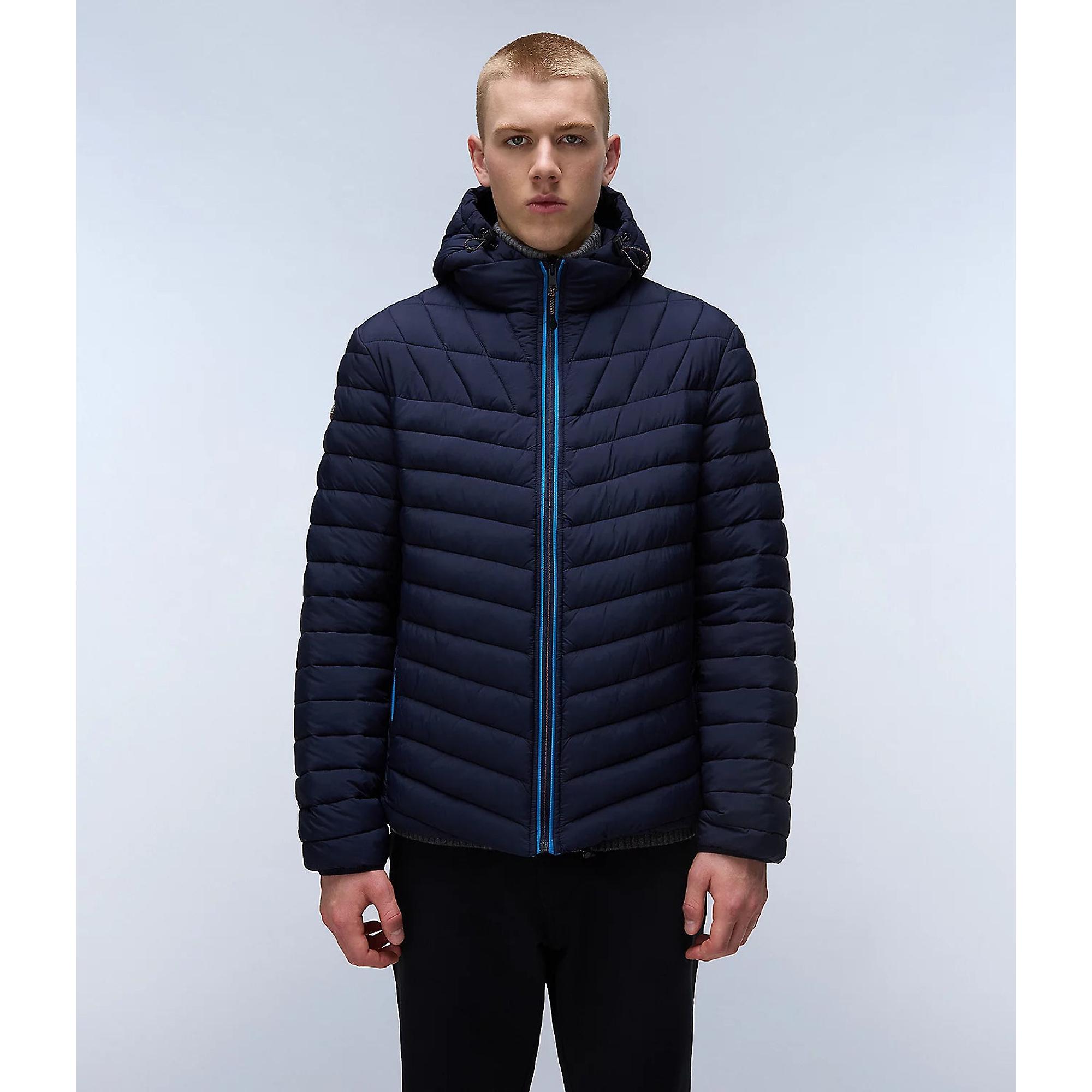 Product image 4 of 8 of Napapijri Men's Lapaz Hooded Puffer Jacket - Blue Marine