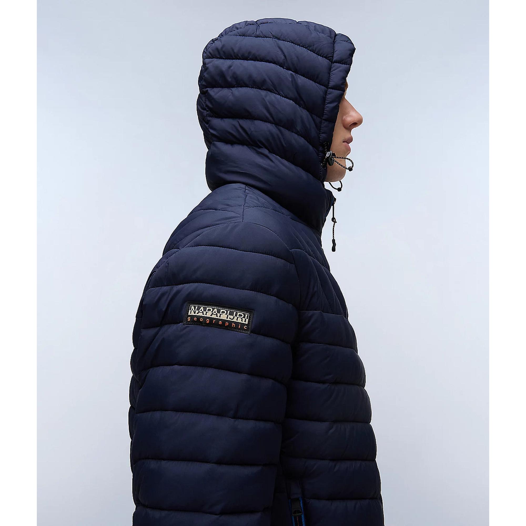 Product image 7 of 8 of Napapijri Men's Lapaz Hooded Puffer Jacket - Blue Marine