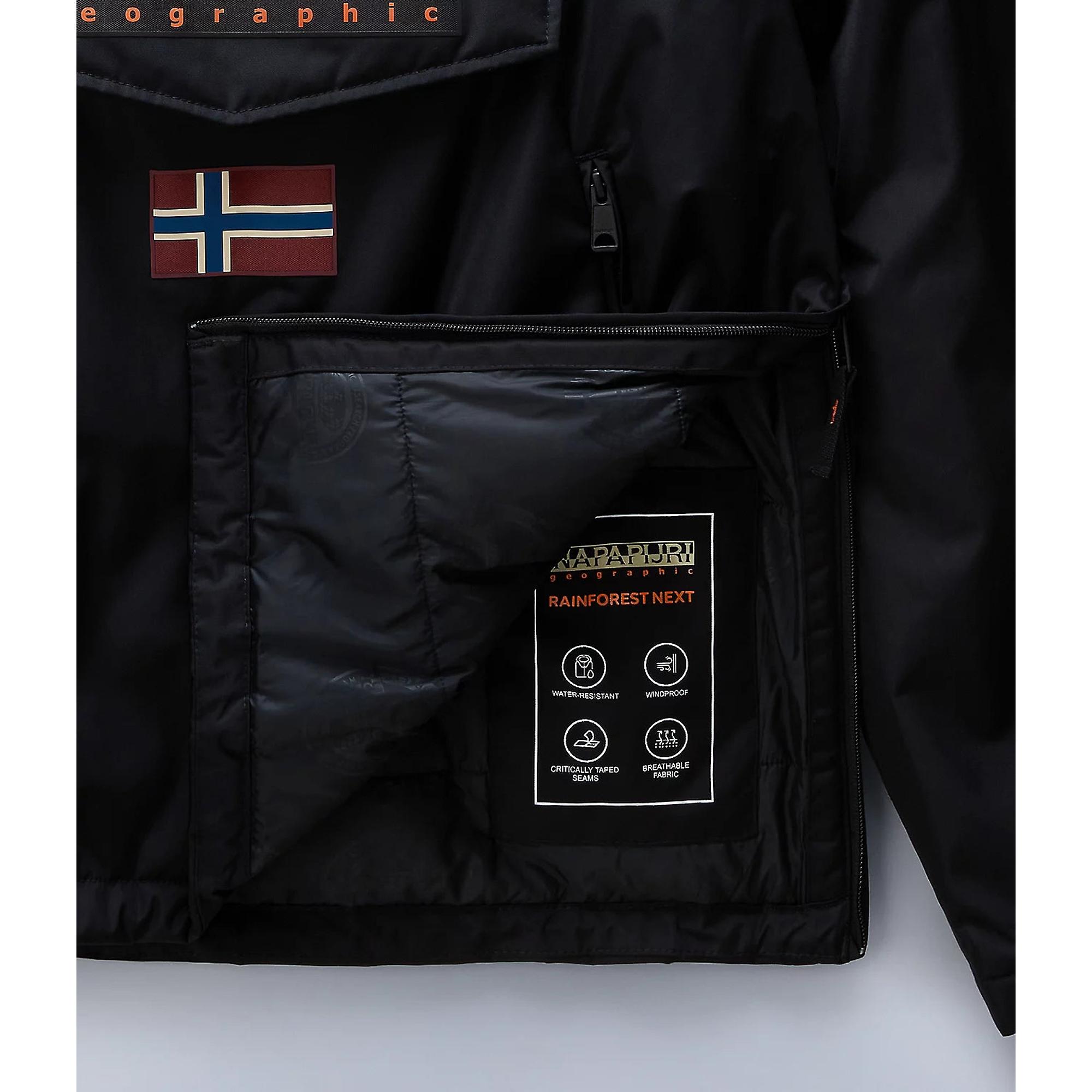 Product image 9 of 11 of Napapijri Men's Rainforest Next Anorak Jacket - Black Beauty