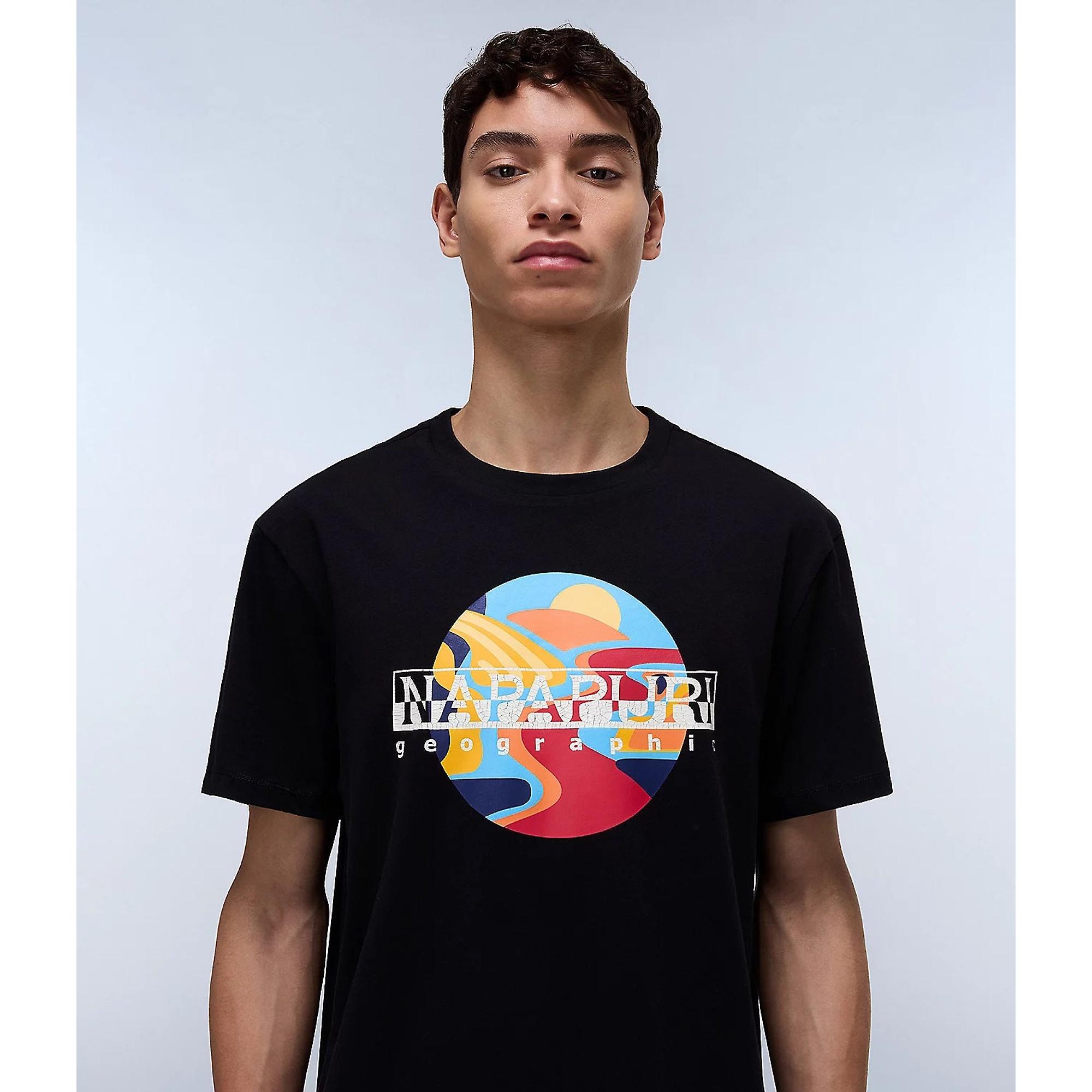 Product image 2 of 5 of Napapijri Men's Valdor Short Sleeve T-Shirt - Black