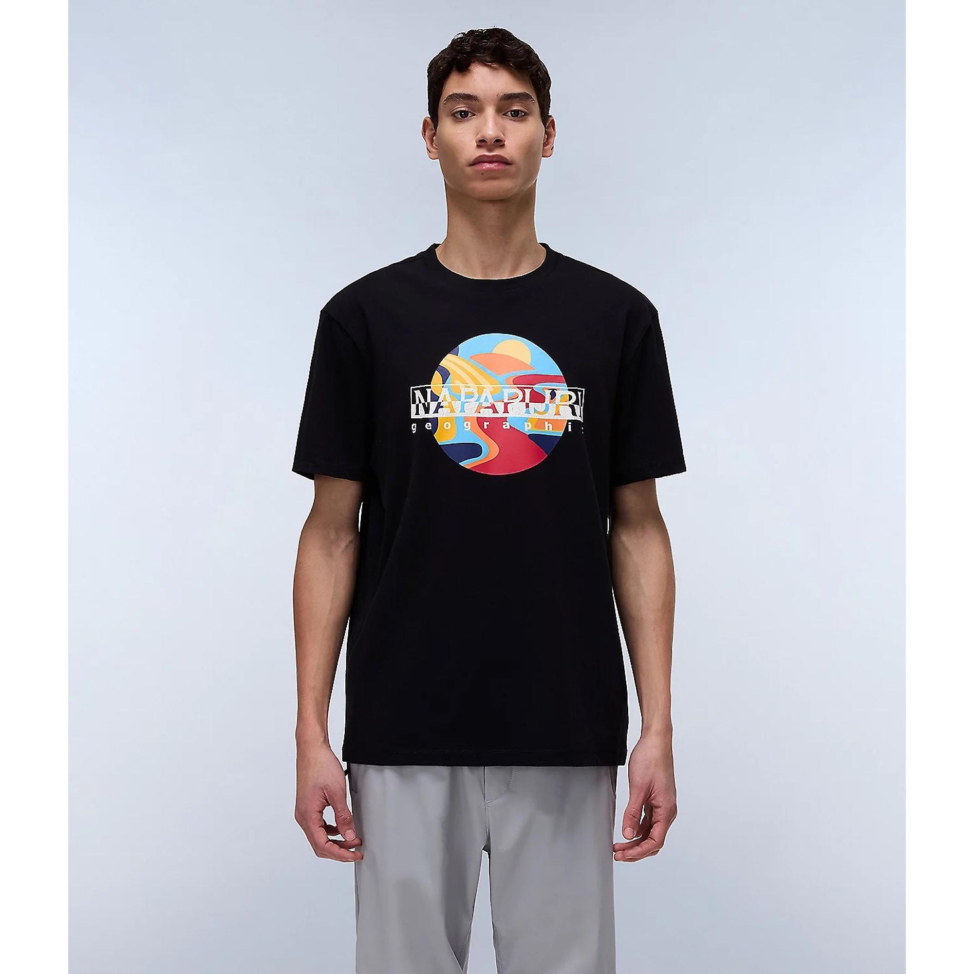 Product image 3 of 5 of Napapijri Men's Valdor Short Sleeve T-Shirt - Black