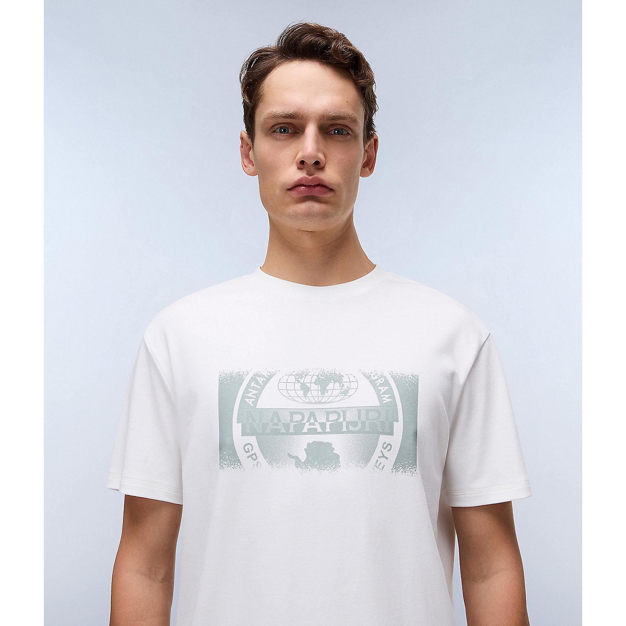 Product image 3 of 5 of Napapijri Men's Vanni Short Sleeve T-Shirt - White Heron