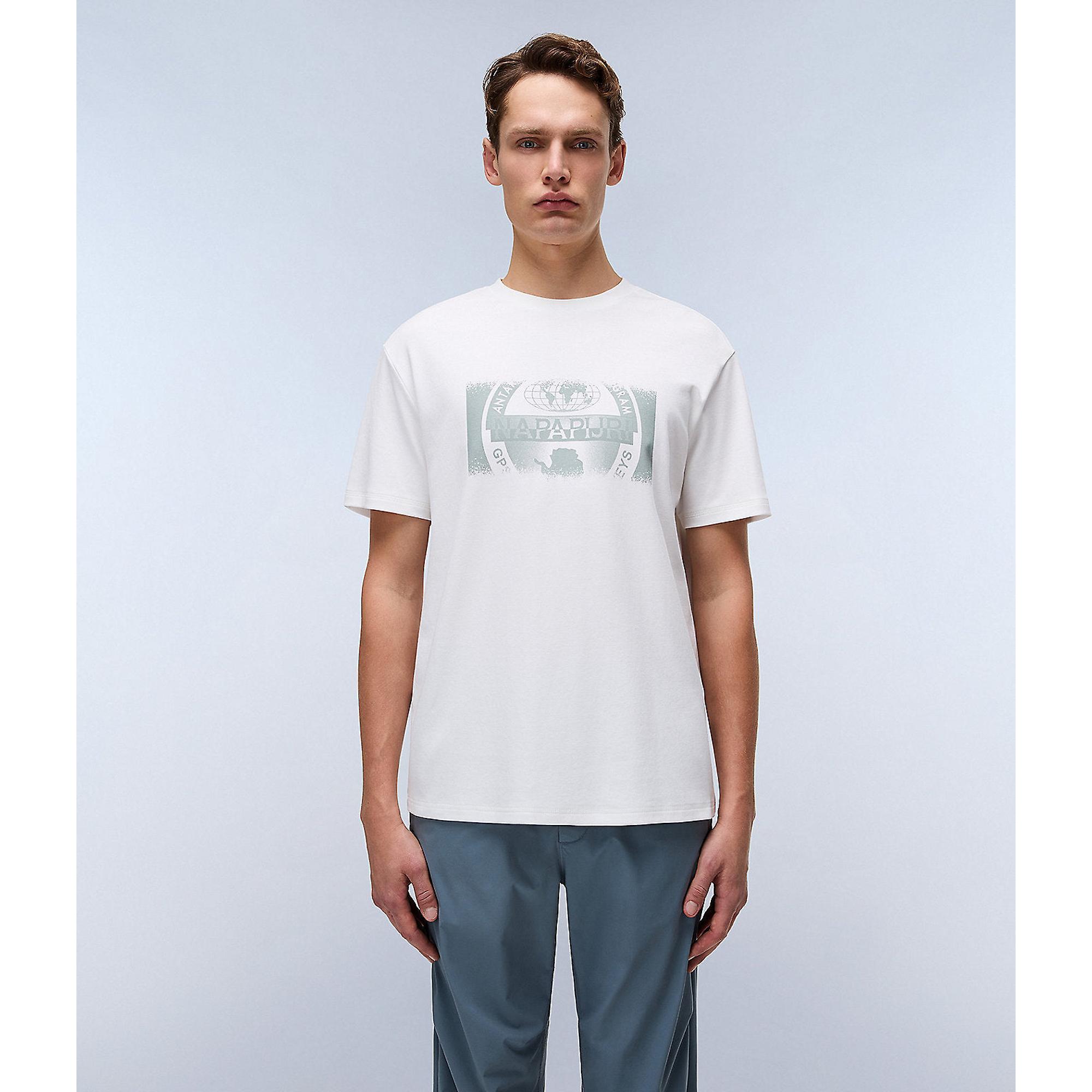 Product image 4 of 5 of Napapijri Men's Vanni Short Sleeve T-Shirt - White Heron