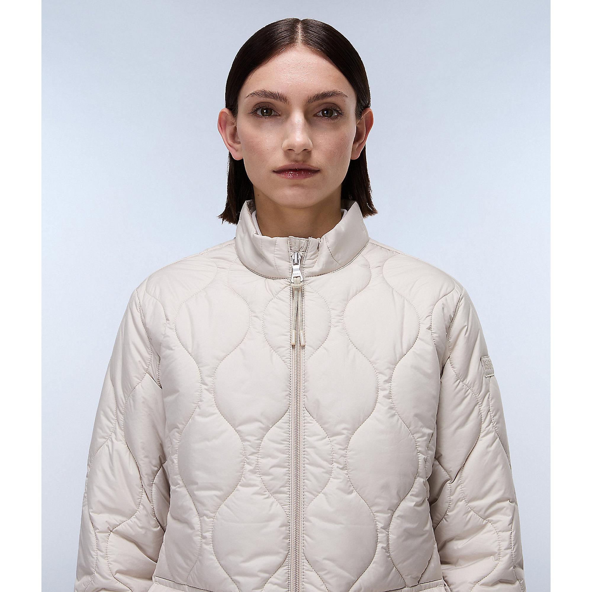 Product image 3 of 9 of Napapijri Women's Belle Short Quilted Jacket - Beige Silver
