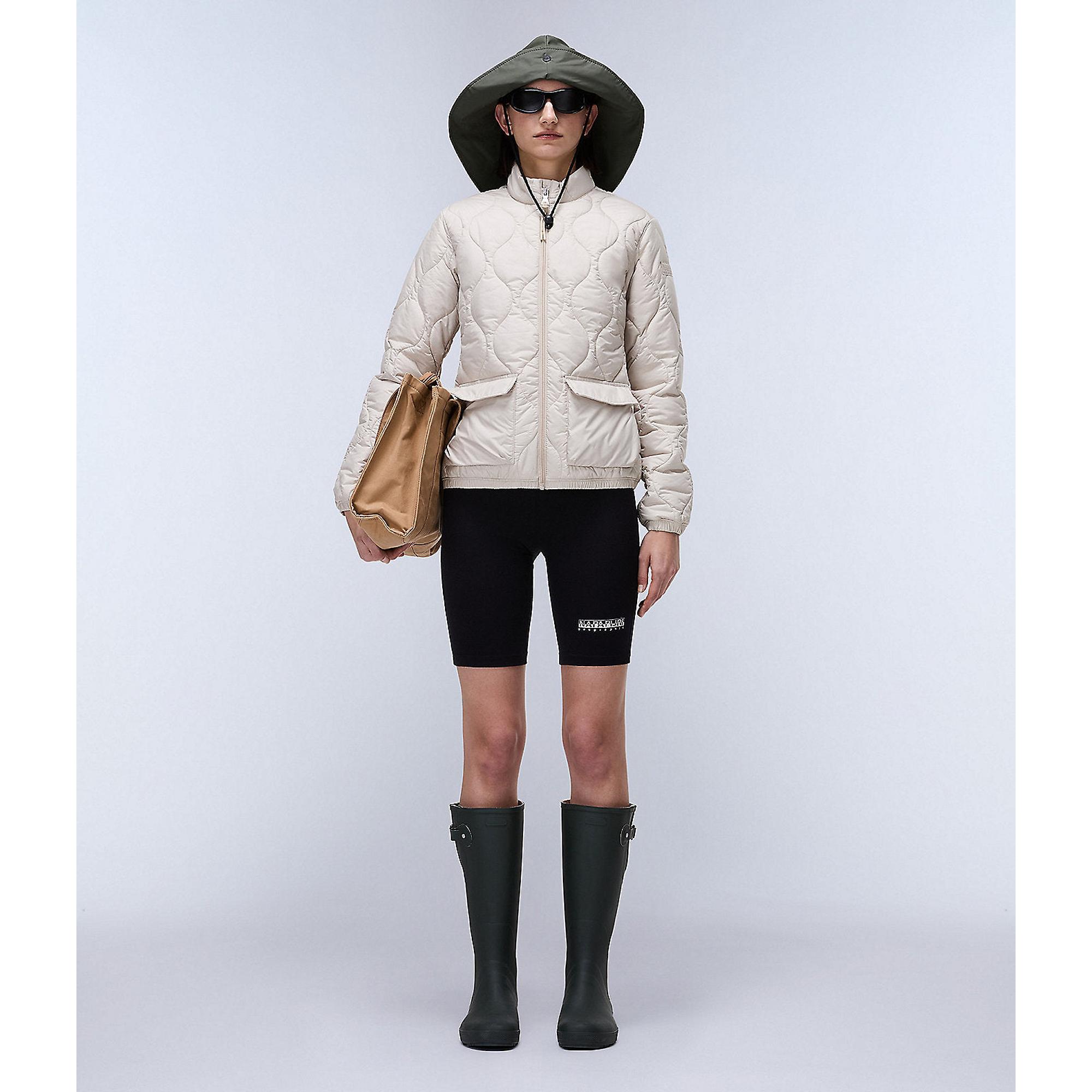 Product image 4 of 9 of Napapijri Women's Belle Short Quilted Jacket - Beige Silver