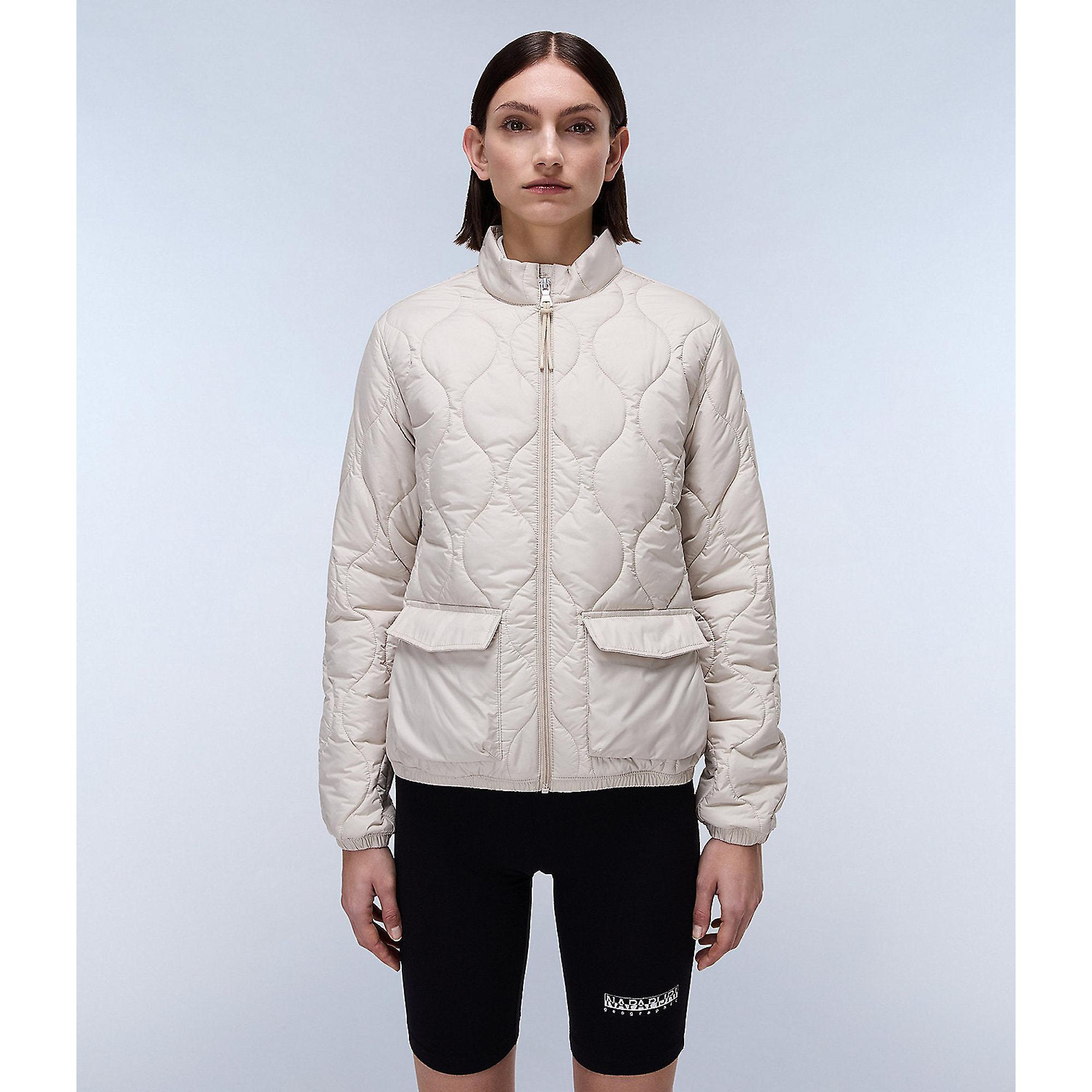 Product image 5 of 9 of Napapijri Women's Belle Short Quilted Jacket - Beige Silver