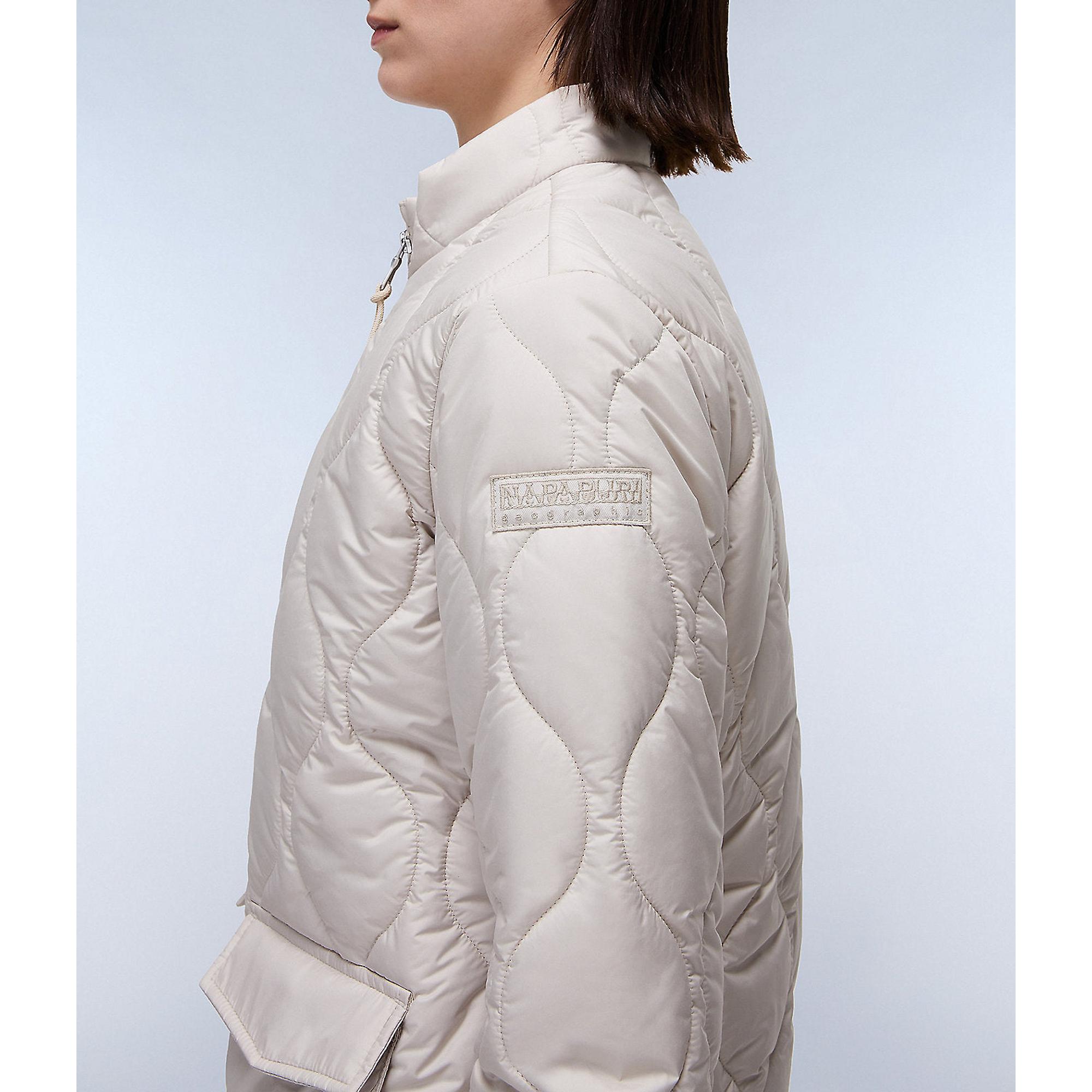 Product image 8 of 9 of Napapijri Women's Belle Short Quilted Jacket - Beige Silver