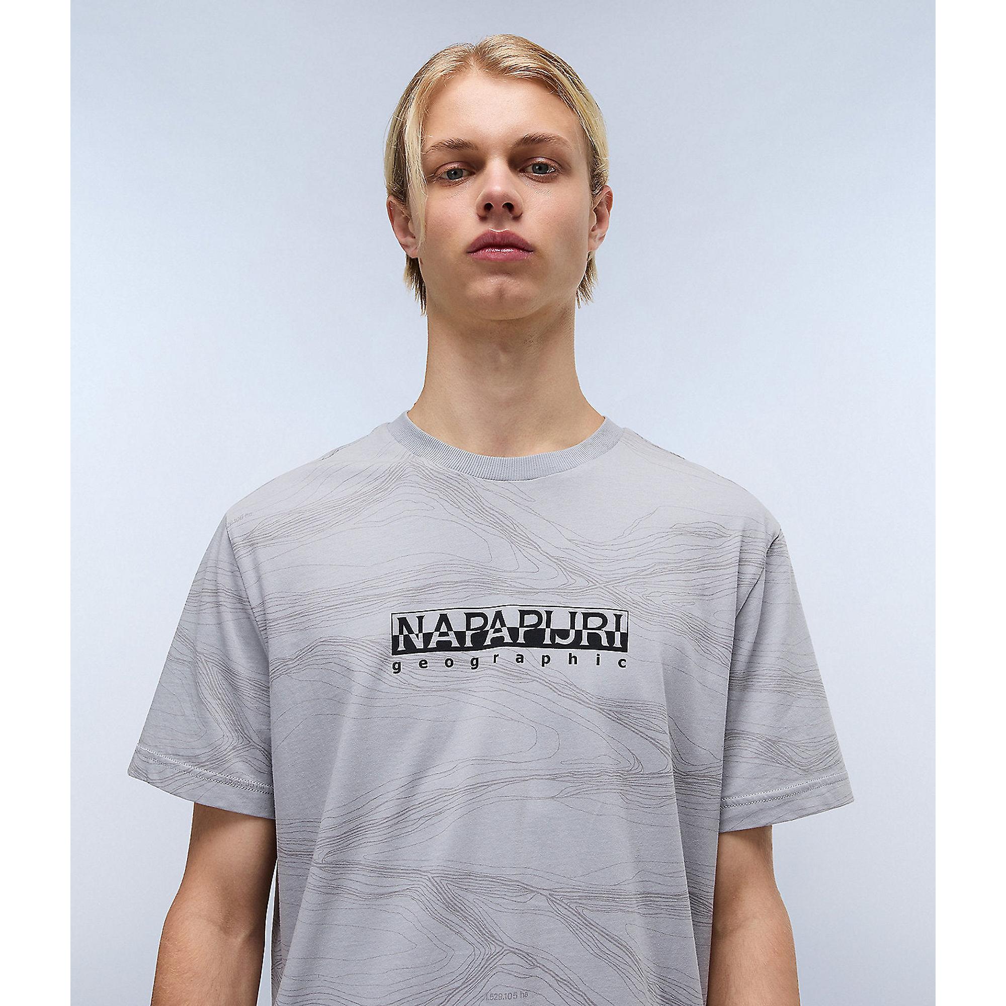 Product image 3 of 5 of Napapijri Men's Cellini Short Sleeve T-Shirt - Grey