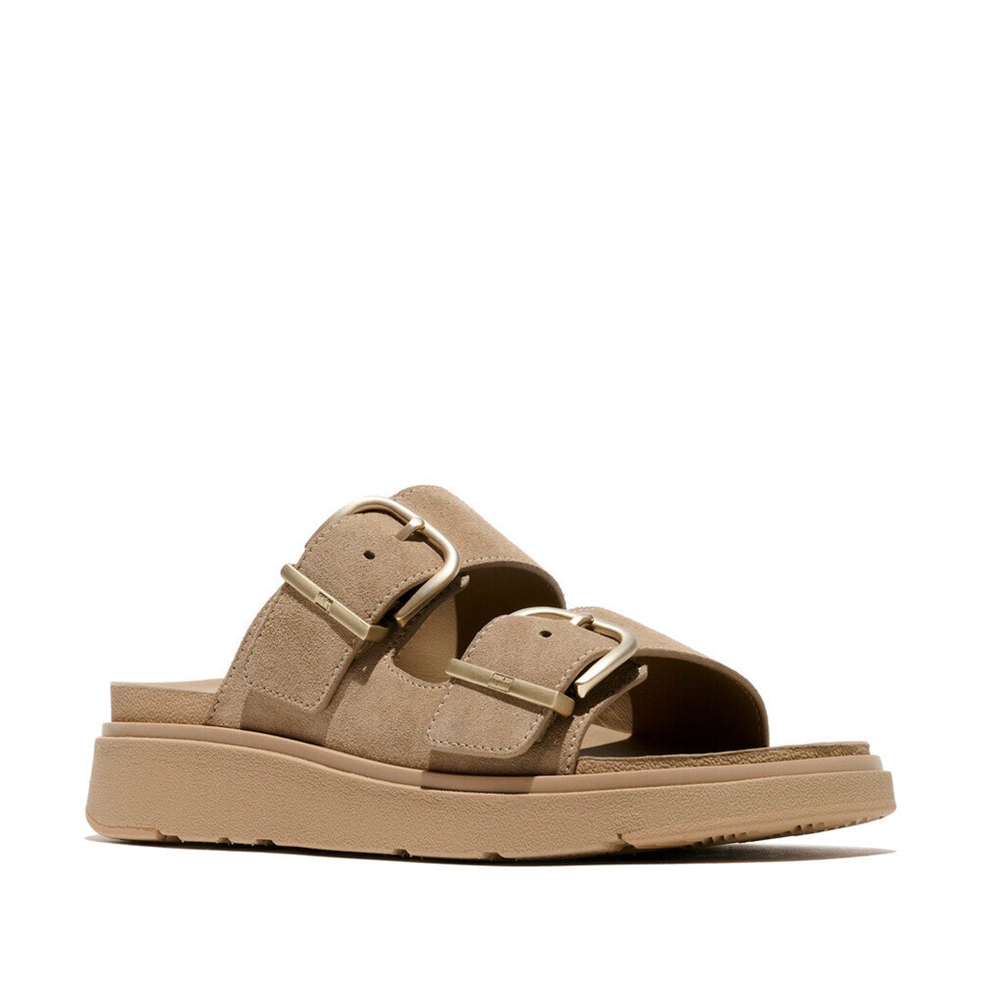 Product image 7 of 8 of FitFlop Women's GEN-FF Buckle Two-Bar Suede Slides - Cappuccino