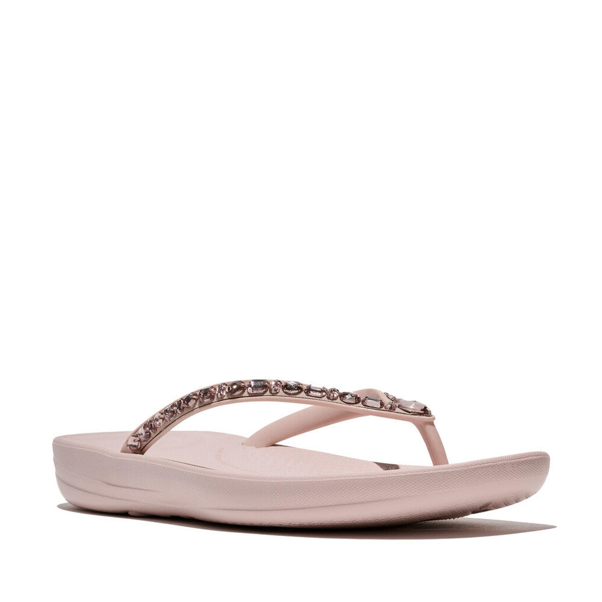 Product image 6 of 7 of FitFlop Women's IQUSHION Ergonomic Multi-Crystal Flip-Flops - All Nude Rose