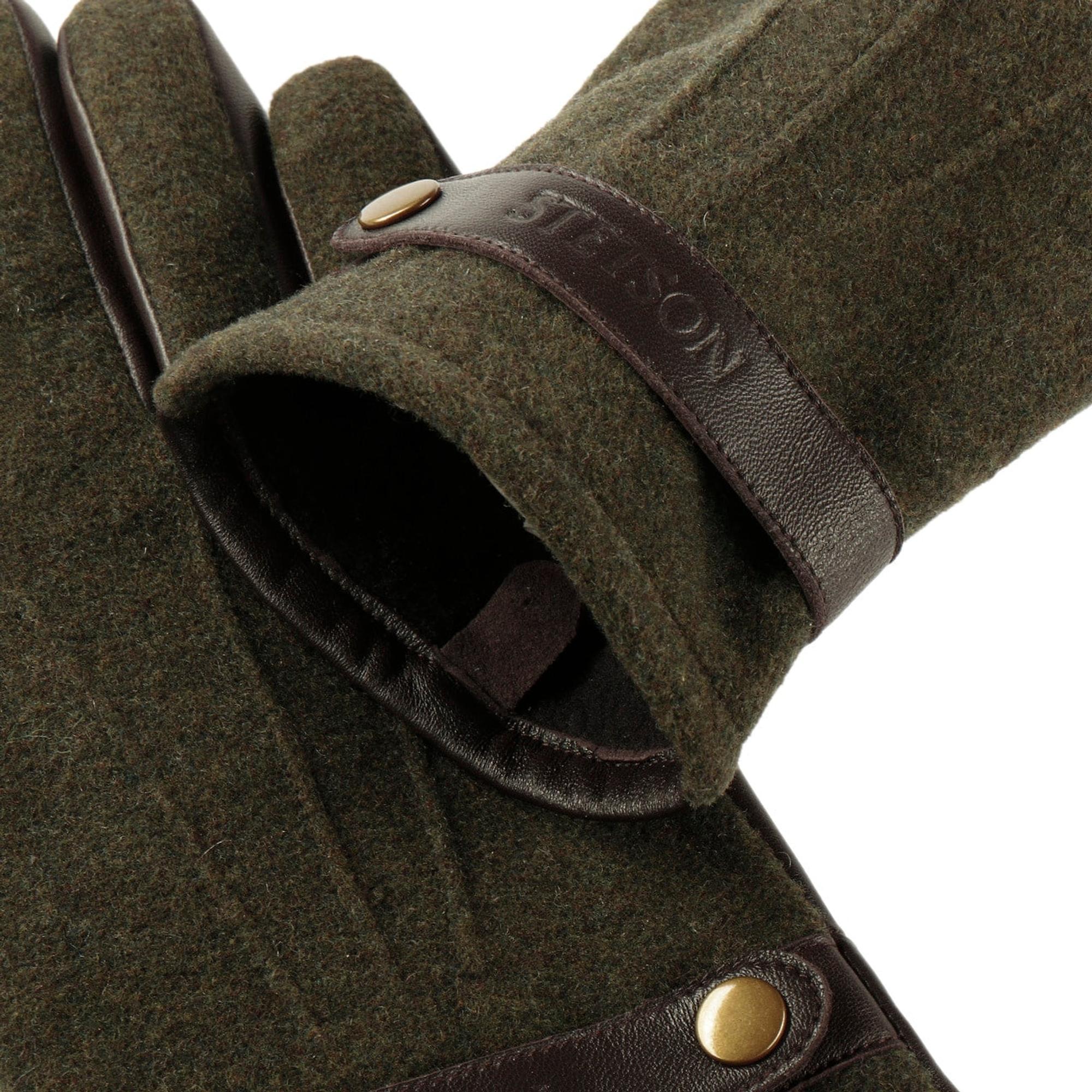 Product image 2 of 3 of Stetson Sheep Nappa/Wool Conductive Leather Gloves - Brown/Olive