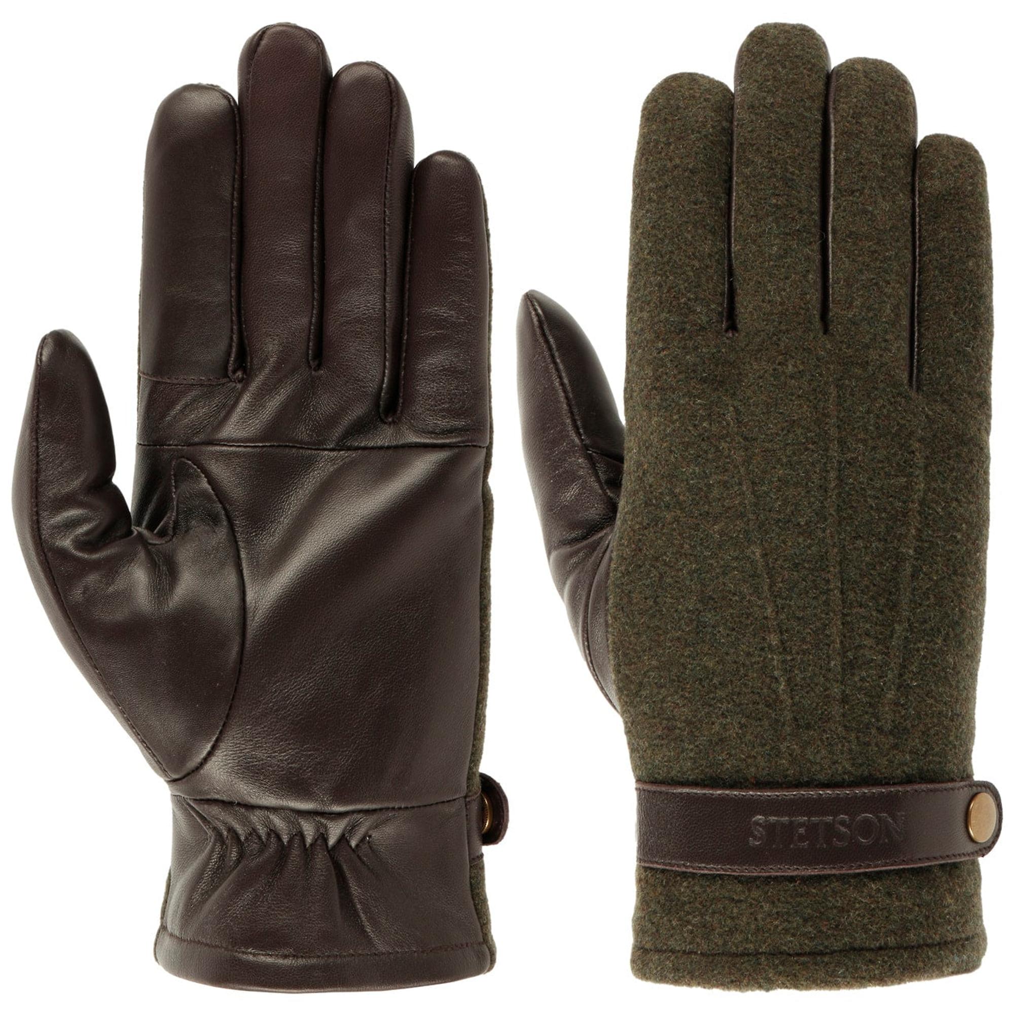 Product image 1 of 3 of Stetson Sheep Nappa/Wool Conductive Leather Gloves - Brown/Olive
