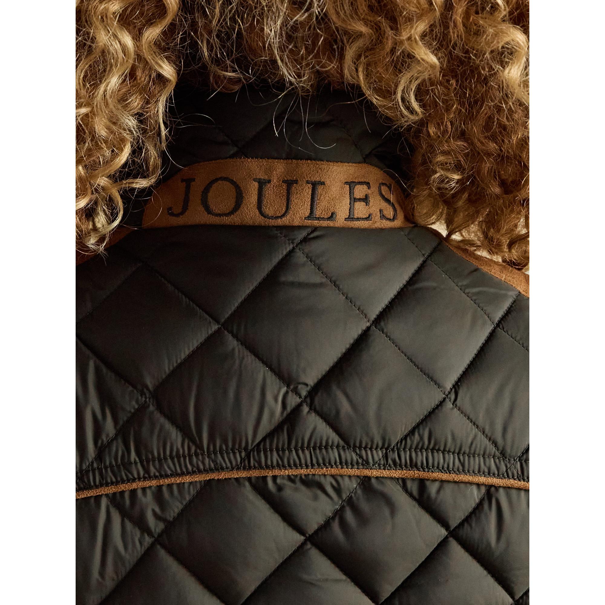 Product image 10 of 13 of Joules Women's Braemar Luxe Showerproof Diamond Quilted Gilet - Khaki Green