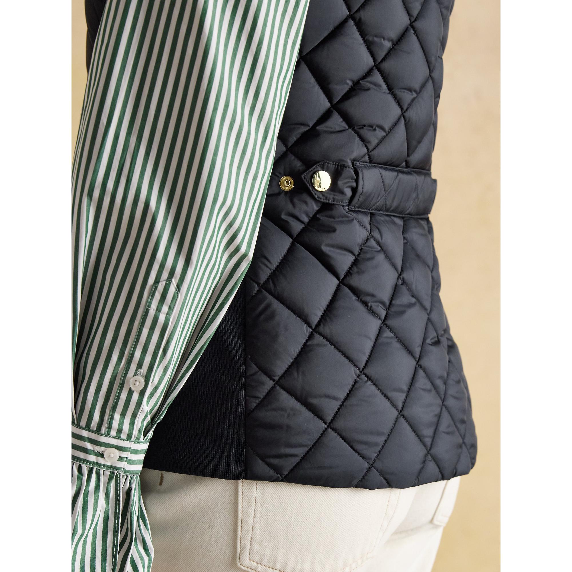 Product image 6 of 12 of Joules Women's Braemar Luxe Showerproof Diamond Quilted Gilet - Navy Blue