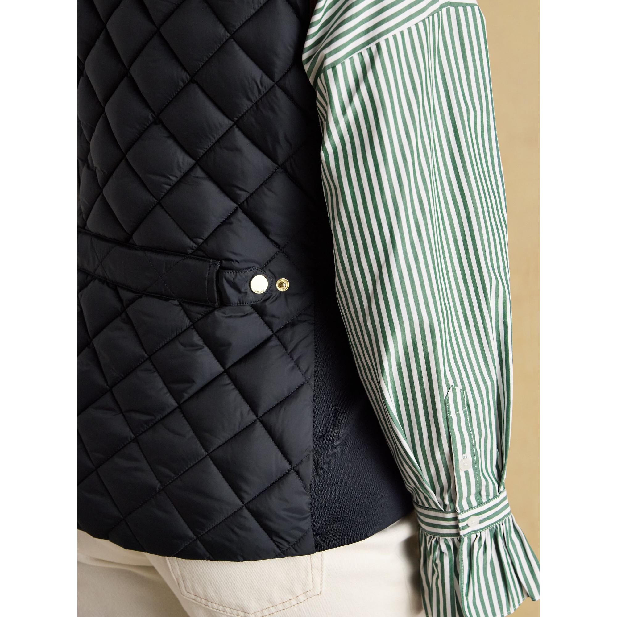 Product image 11 of 12 of Joules Women's Braemar Luxe Showerproof Diamond Quilted Gilet - Navy Blue