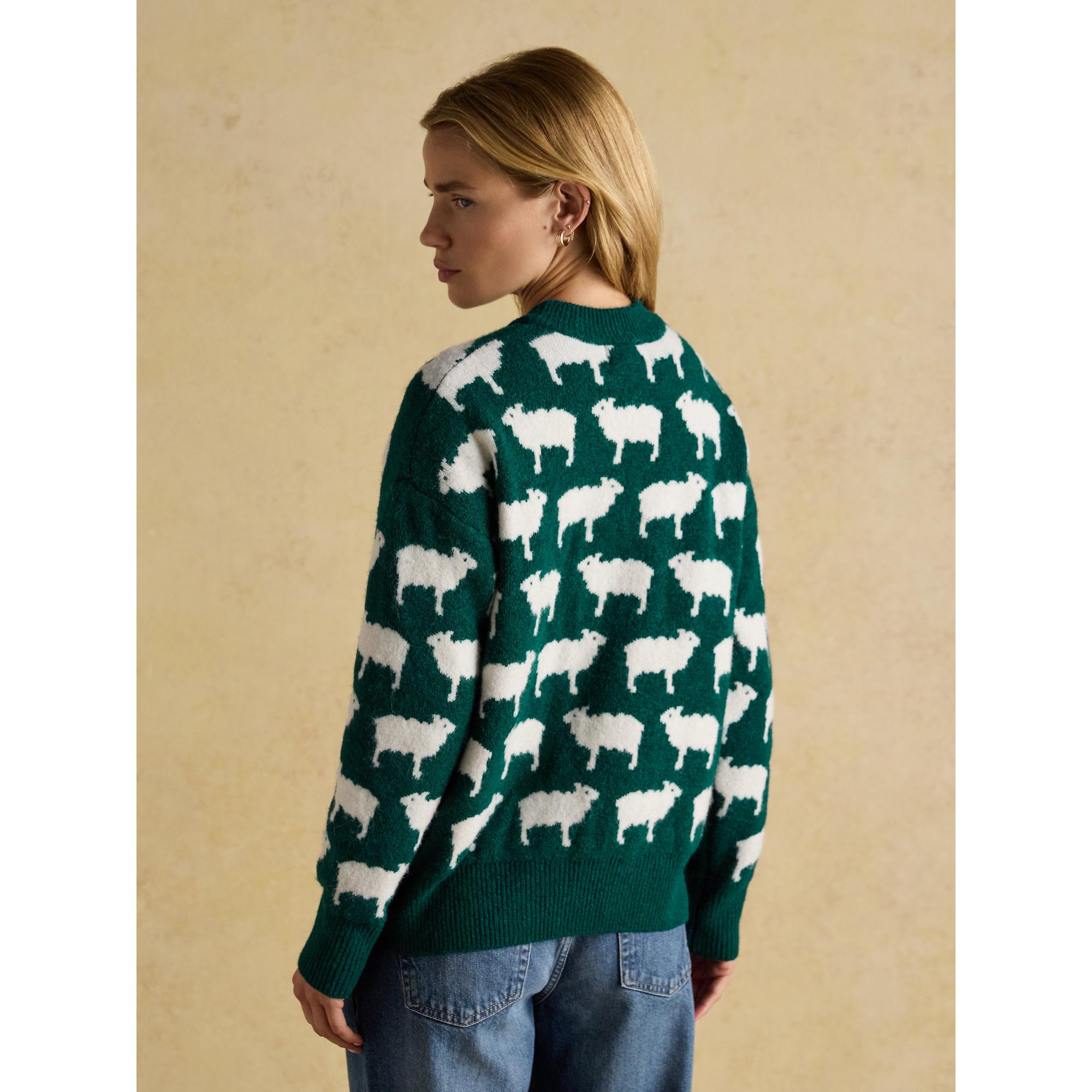 Product image 3 of 6 of Joules Women's Fleece Navidad Intarsia Christmas Jumper - Green
