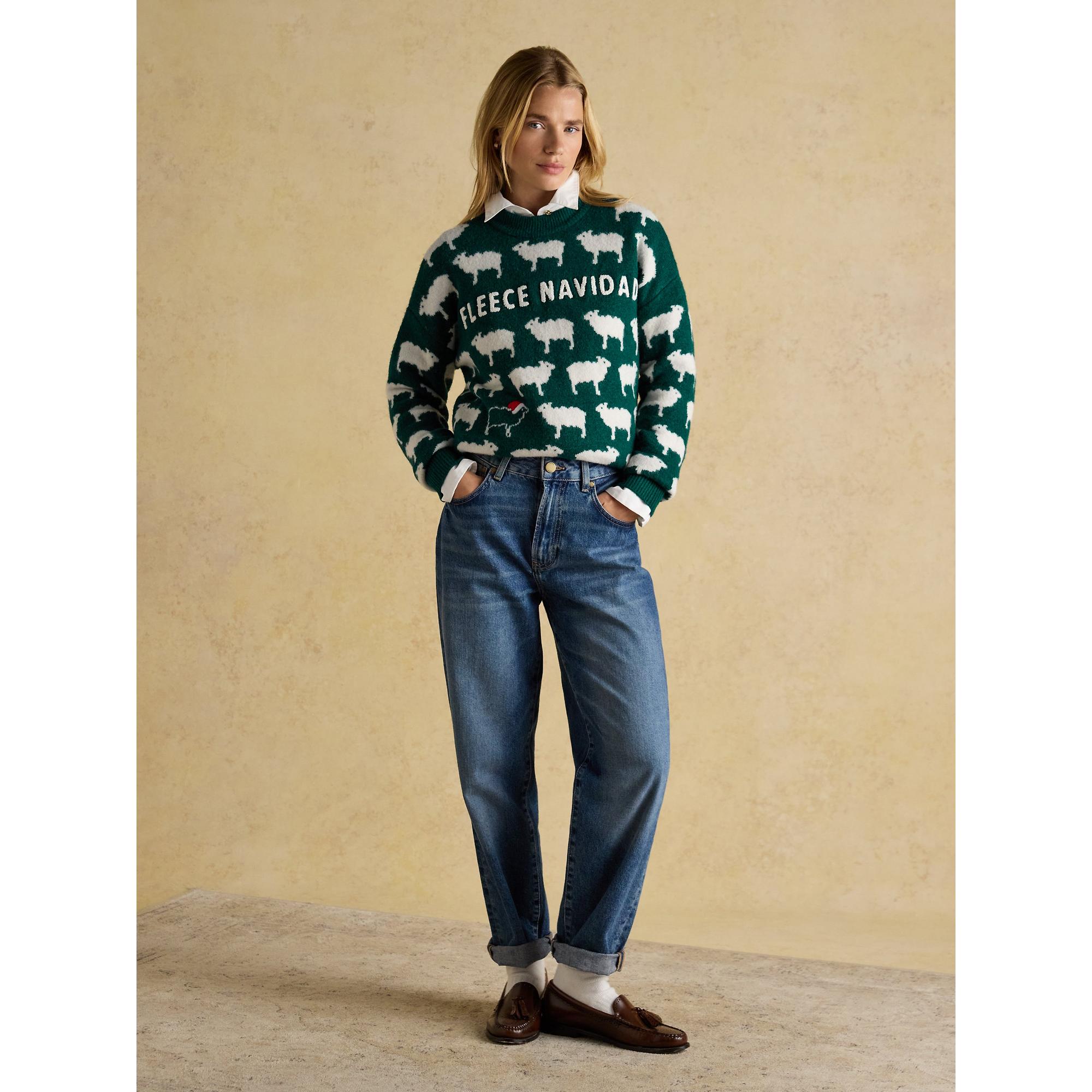 Product image 5 of 6 of Joules Women's Fleece Navidad Intarsia Christmas Jumper - Green