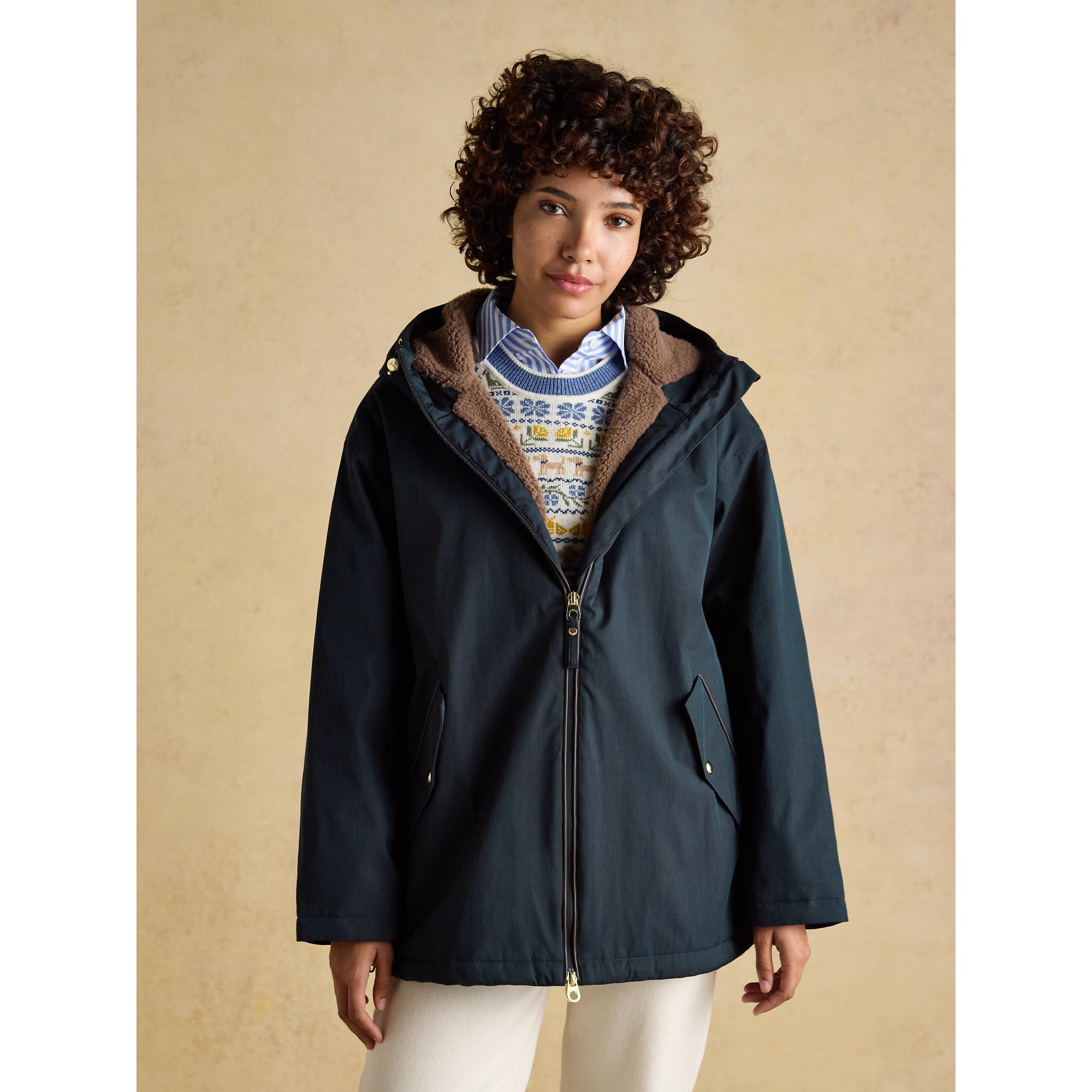 Product image 2 of 13 of Joules Women's Coverwell Waterproof Fleece Lined Coat - Navy