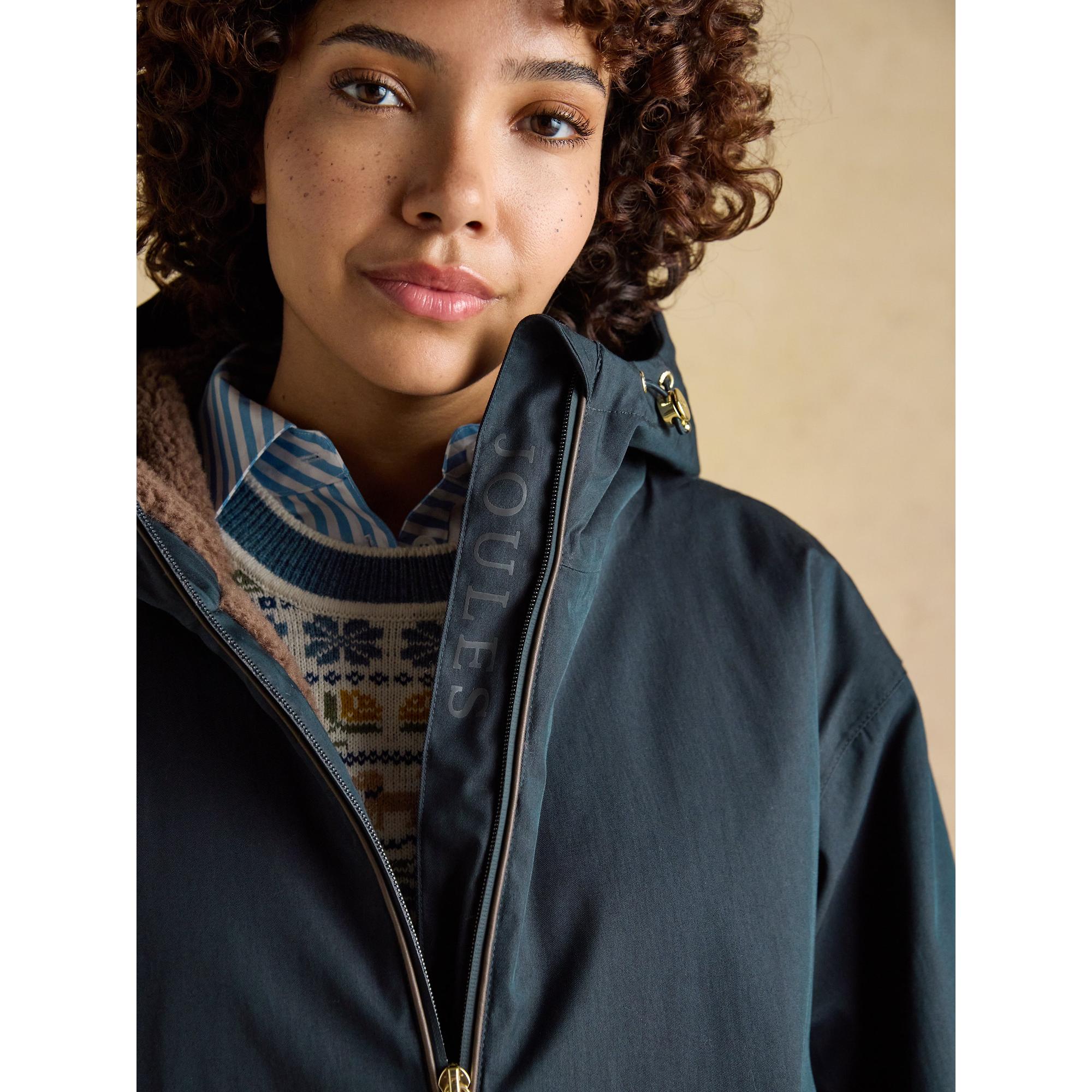 Product image 5 of 13 of Joules Women's Coverwell Waterproof Fleece Lined Coat - Navy