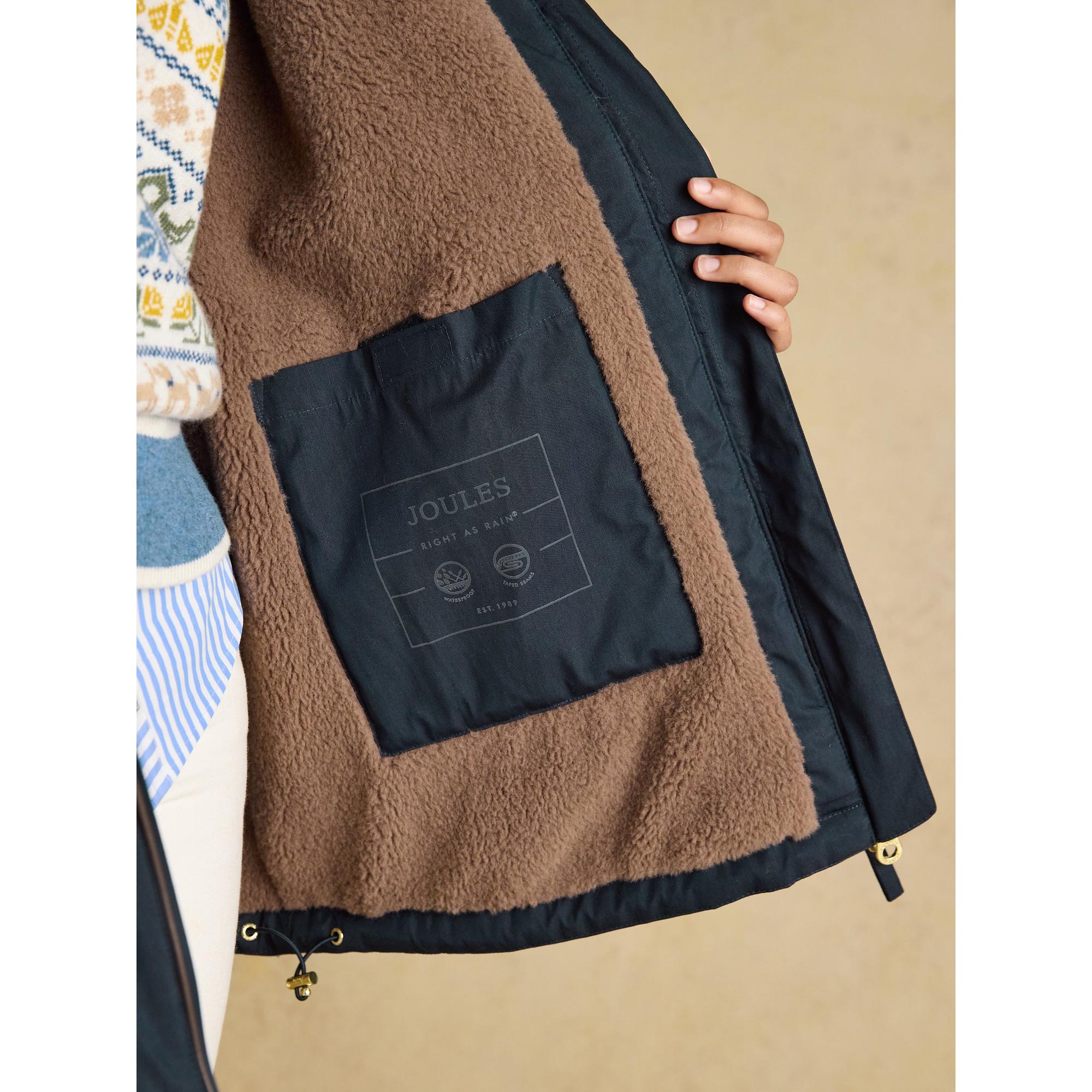 Product image 9 of 13 of Joules Women's Coverwell Waterproof Fleece Lined Coat - Navy