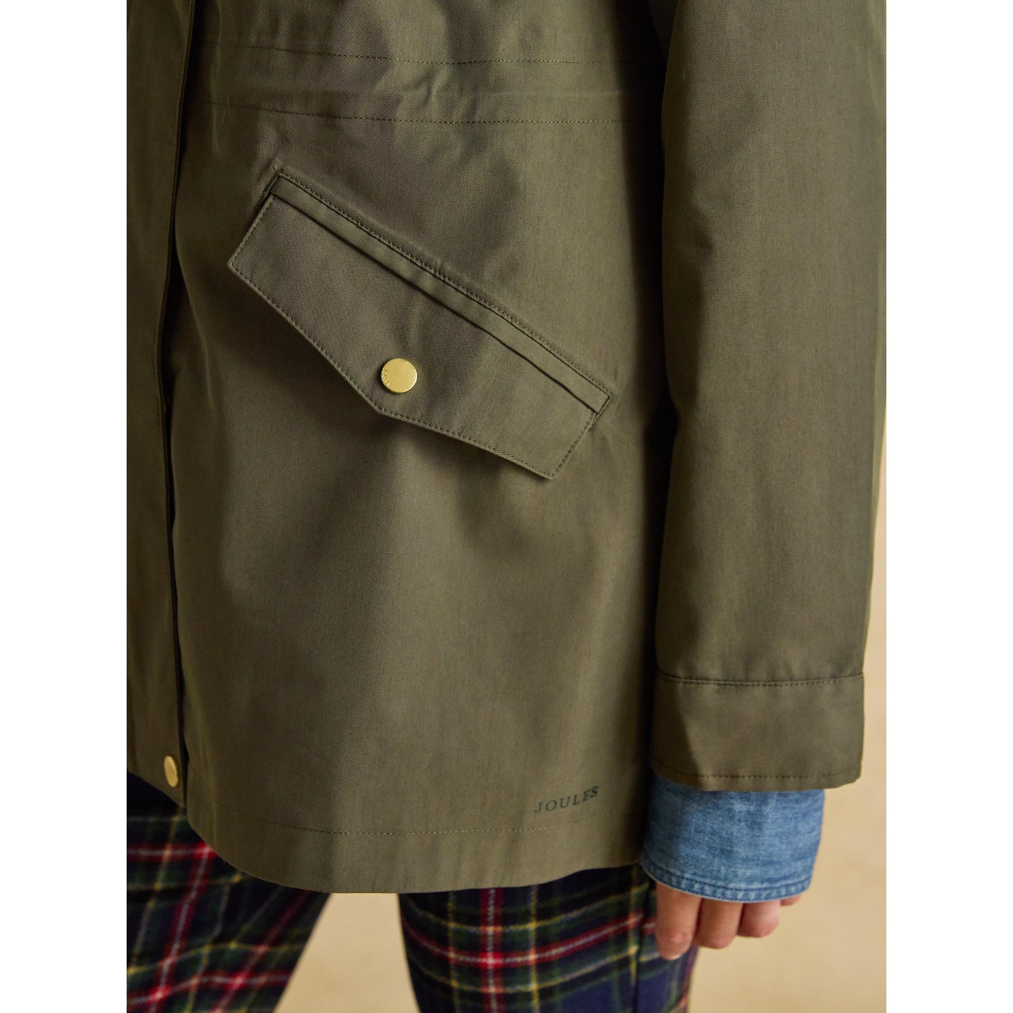 Product image 8 of 11 of Joules Women's Portwell Waterproof Raincoat - Green Grapeleaf