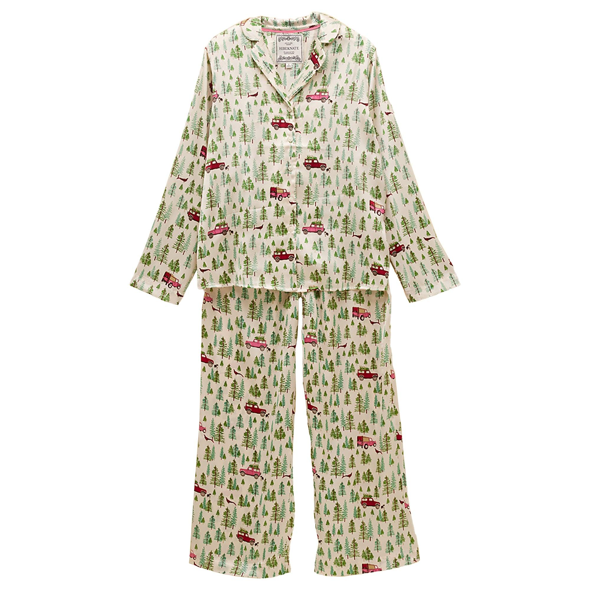 Product image 1 of 6 of Joules Women's Bonnie Satin Pyjama Set - Cream/Land Rover