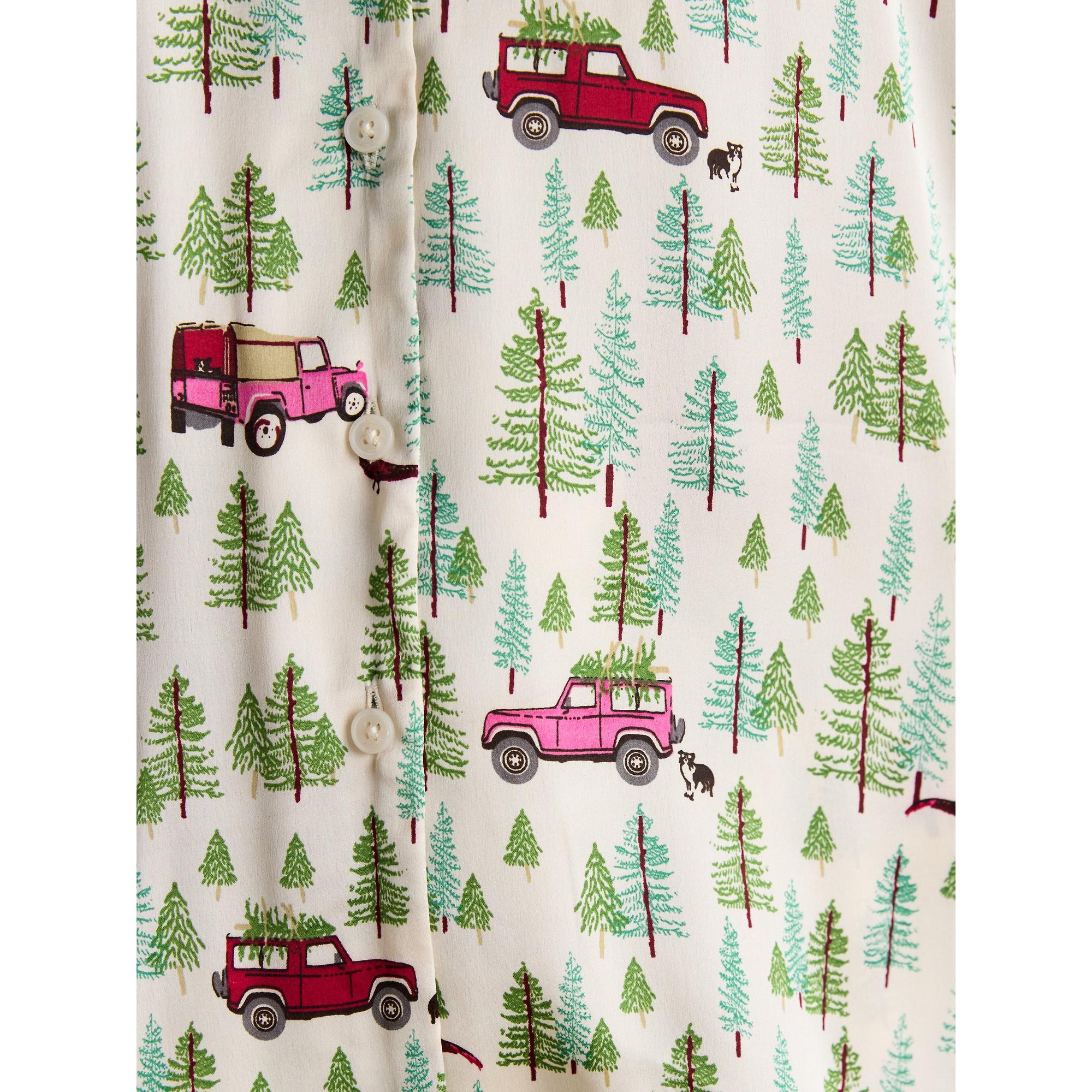 Product image 5 of 6 of Joules Women's Bonnie Satin Pyjama Set - Cream/Land Rover