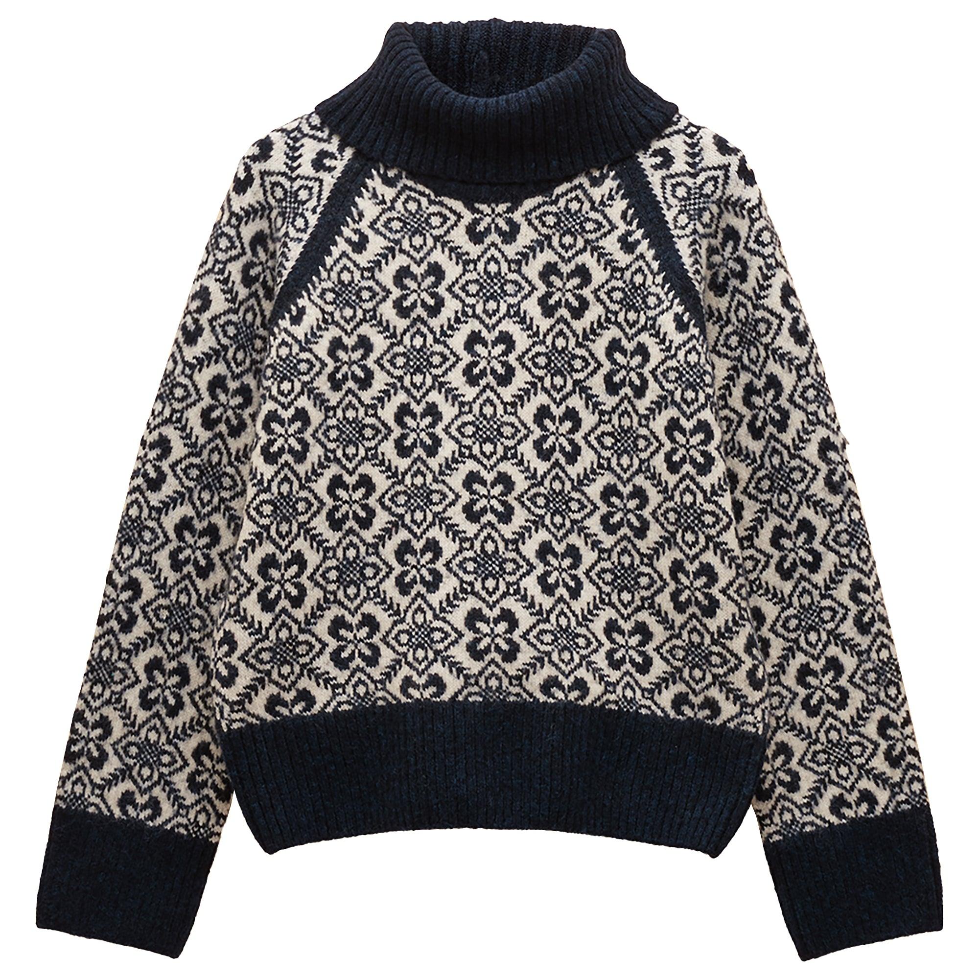 Product image 1 of 7 of Joules Women's Addison Patterned Knitted Jumper with Detachable Roll Neck - Cream/Navy