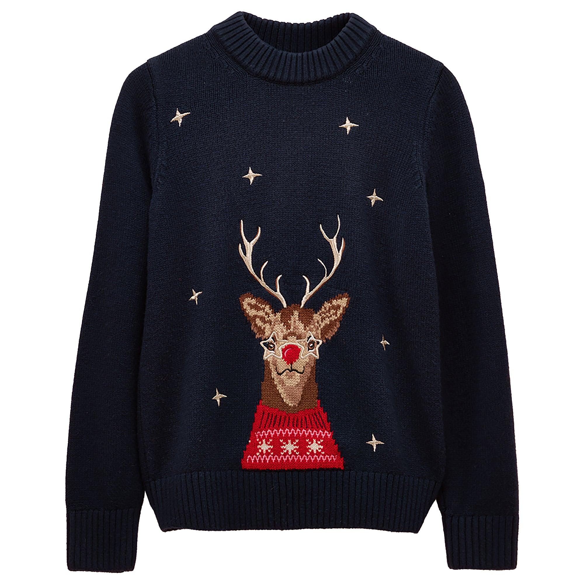 Product image 1 of 8 of Joules Women's Noelle Reindeer Intarsia Knit Christmas Jumper - Navy