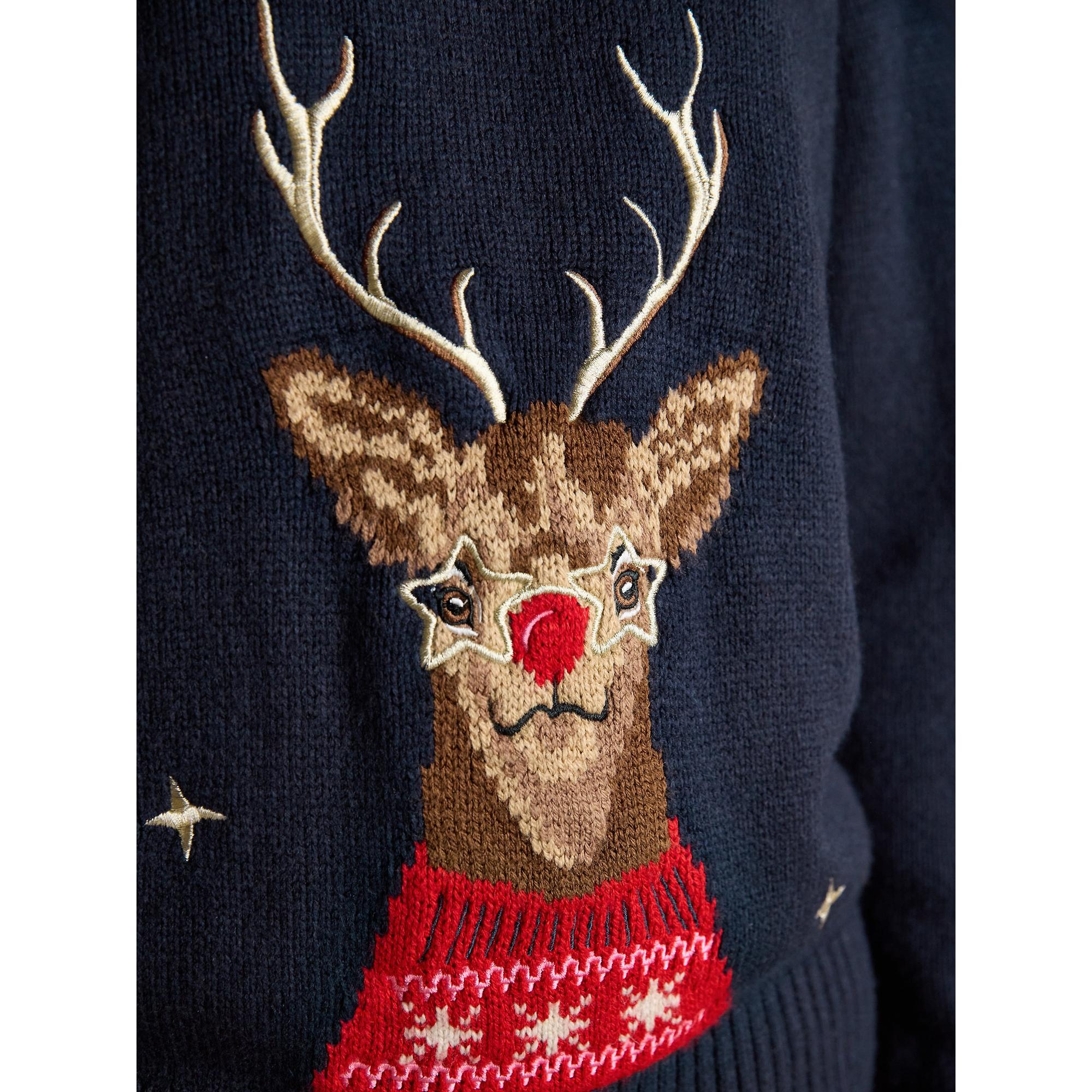 Product image 5 of 8 of Joules Women's Noelle Reindeer Intarsia Knit Christmas Jumper - Navy