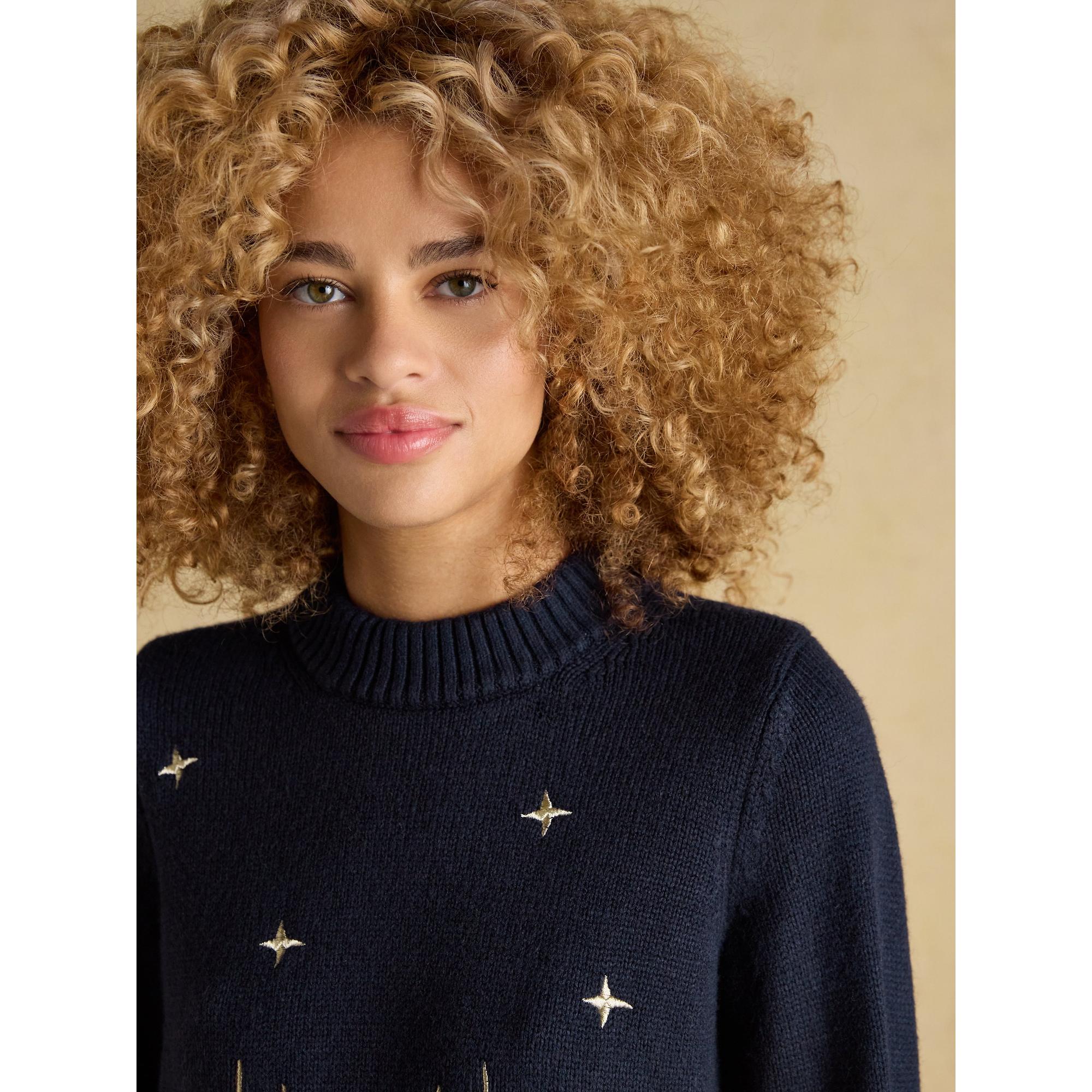 Product image 6 of 8 of Joules Women's Noelle Reindeer Intarsia Knit Christmas Jumper - Navy