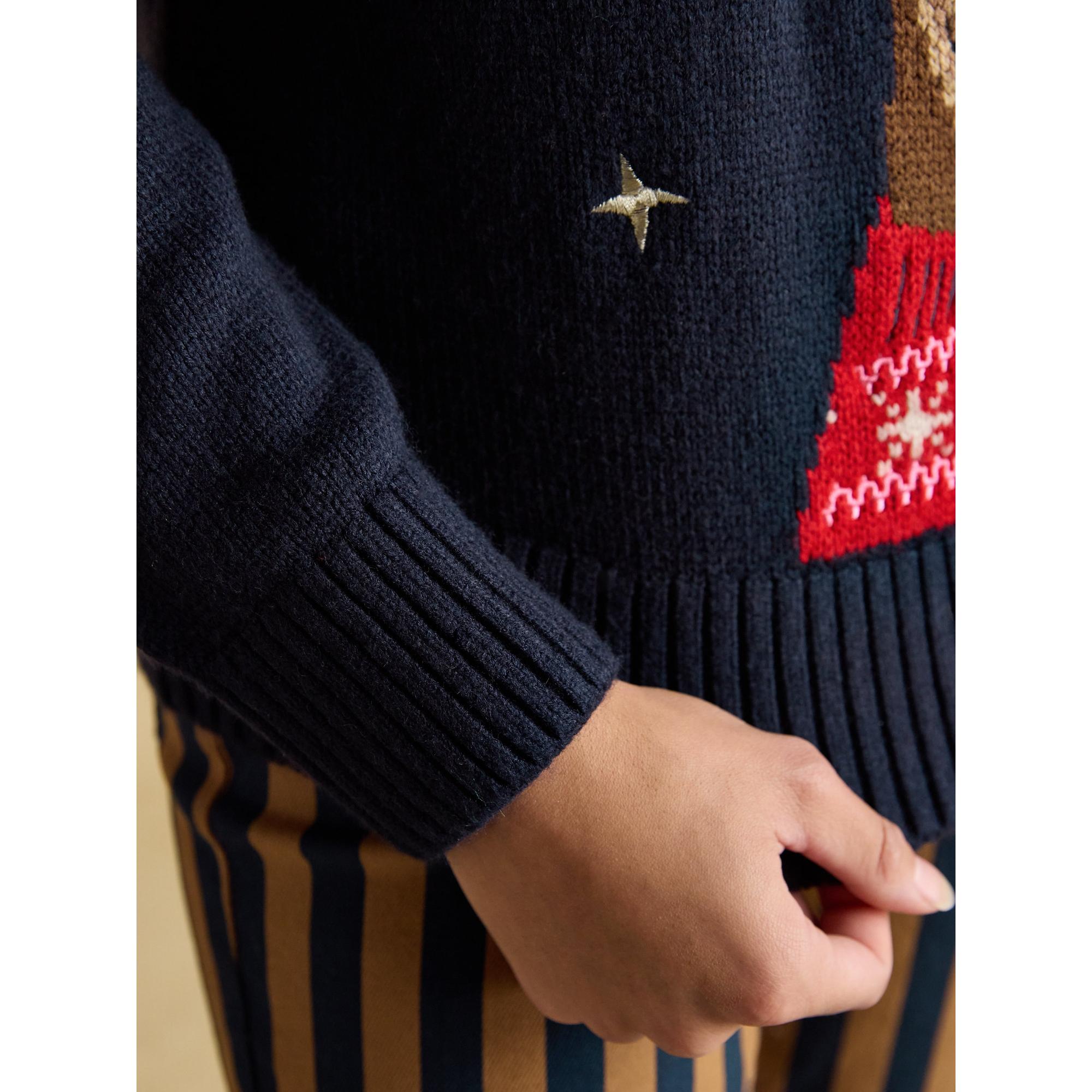 Product image 7 of 8 of Joules Women's Noelle Reindeer Intarsia Knit Christmas Jumper - Navy