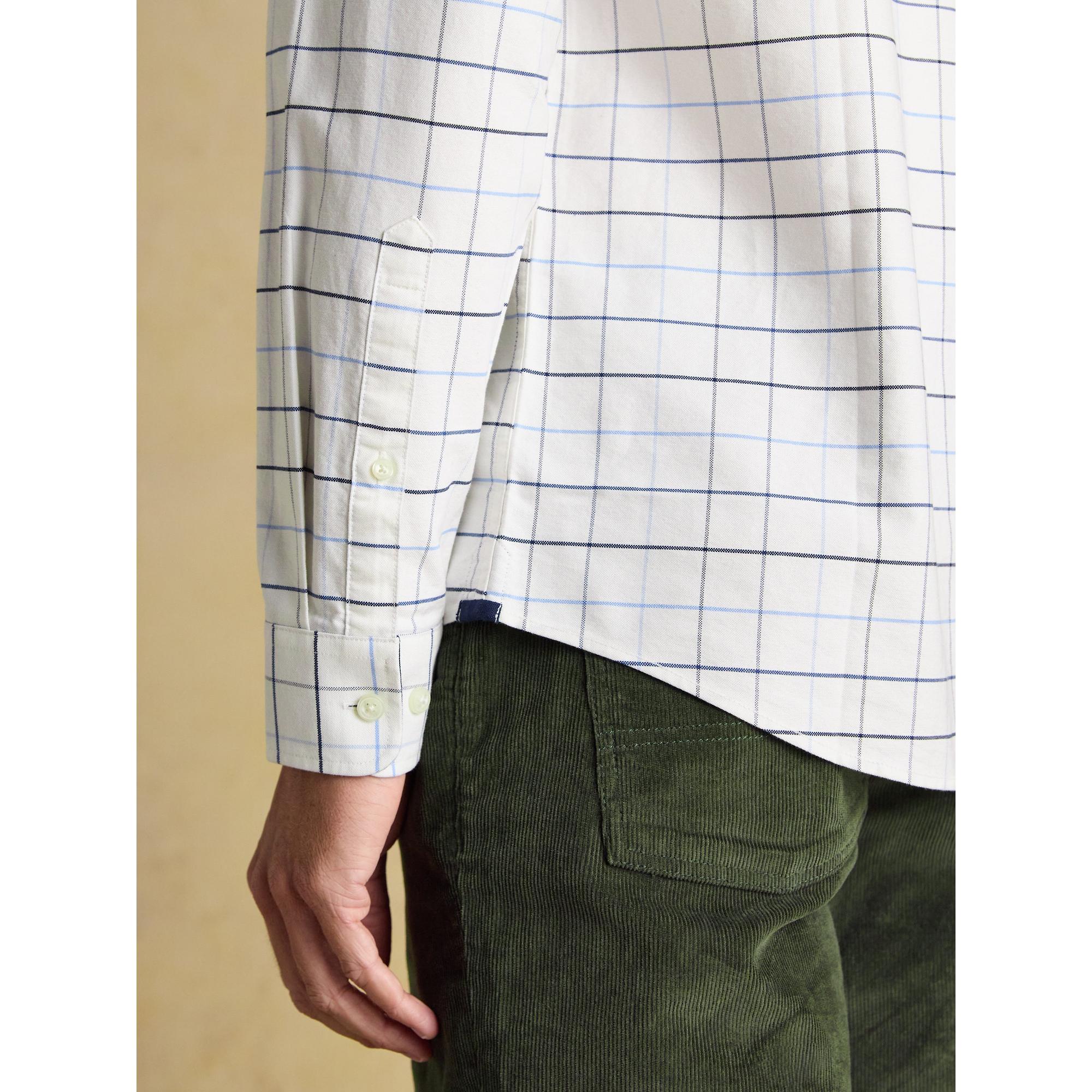 Product image 6 of 11 of Joules Men's Oxford Classic Fit Long Sleeve Cotton Shirt - White Blue Check