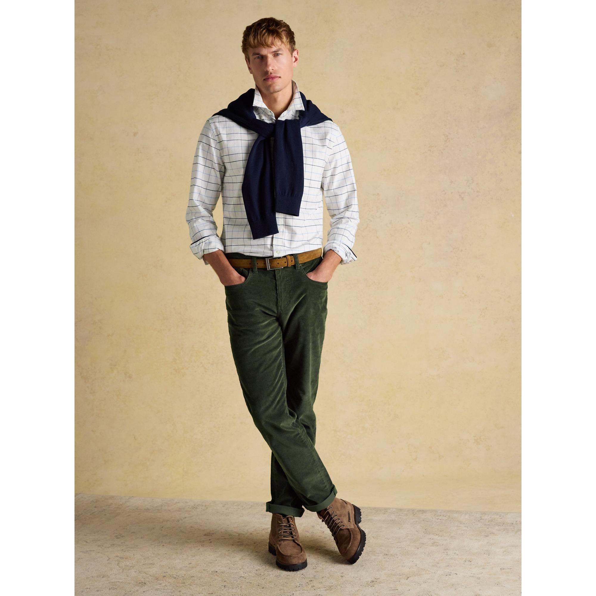 Product image 10 of 11 of Joules Men's Oxford Classic Fit Long Sleeve Cotton Shirt - White Blue Check