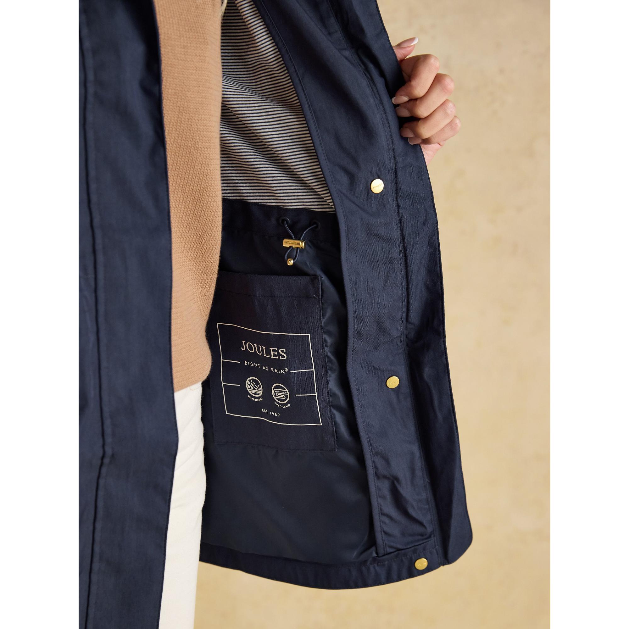 Product image 9 of 10 of Joules Women's Portwell Waterproof Raincoat - Navy Blue