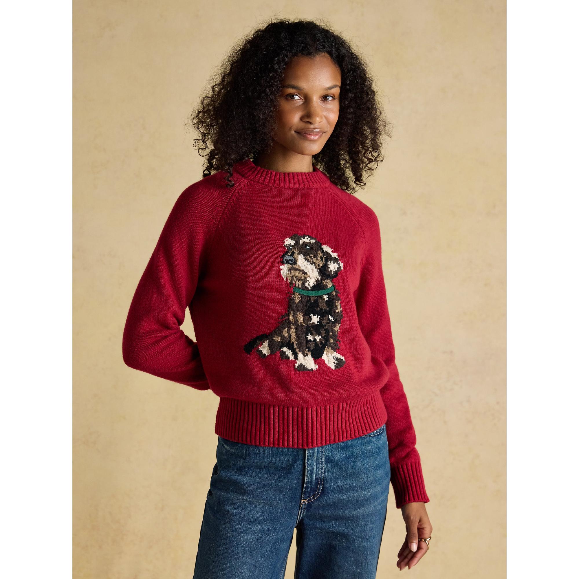 Product image 4 of 8 of Joules Women's Dachshund Jumper - Red