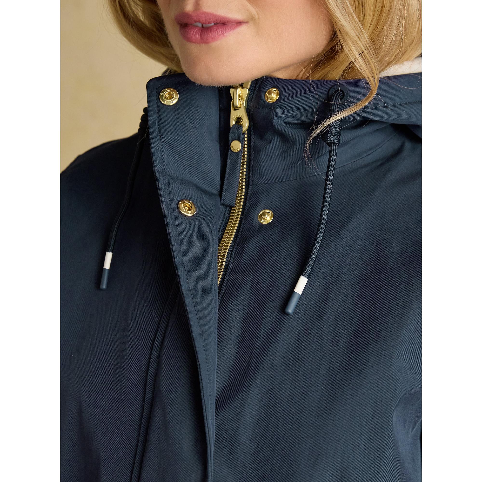 Product image 6 of 11 of Joules Women's Portwell Cosy Fleece Lined Waterproof Raincoat - Navy