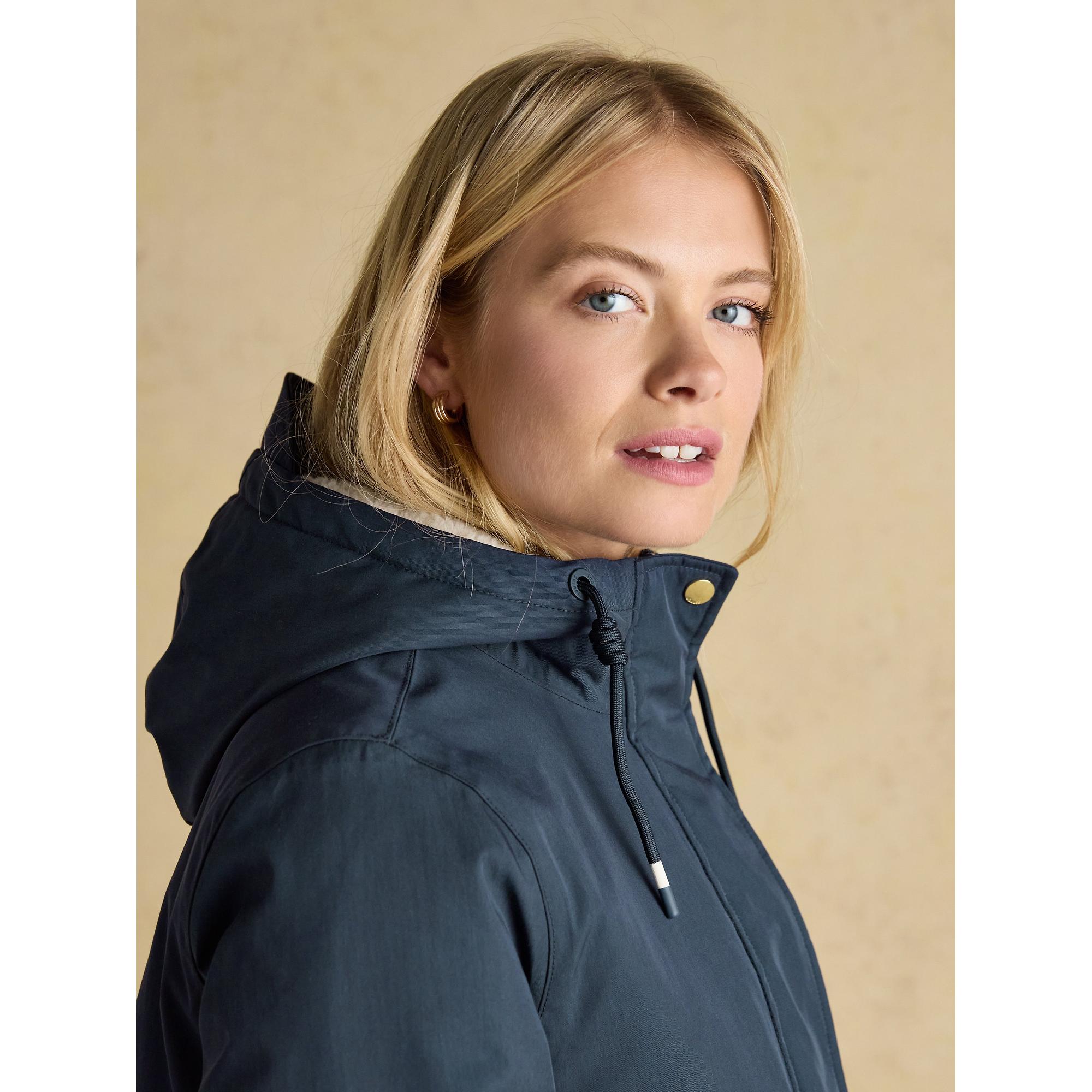Product image 8 of 11 of Joules Women's Portwell Cosy Fleece Lined Waterproof Raincoat - Navy