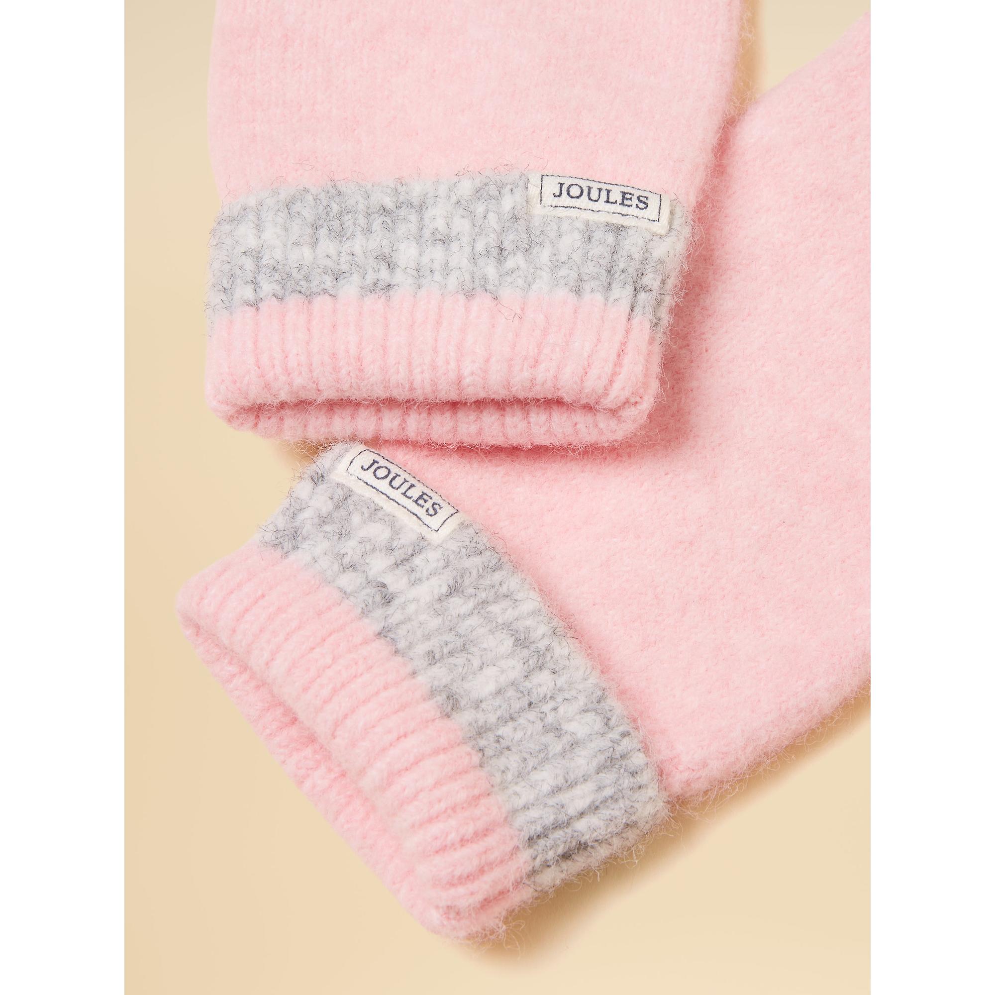 Product image 3 of 3 of Joules Women's Caversham Stripe Knitted Gloves - Pink/Grey