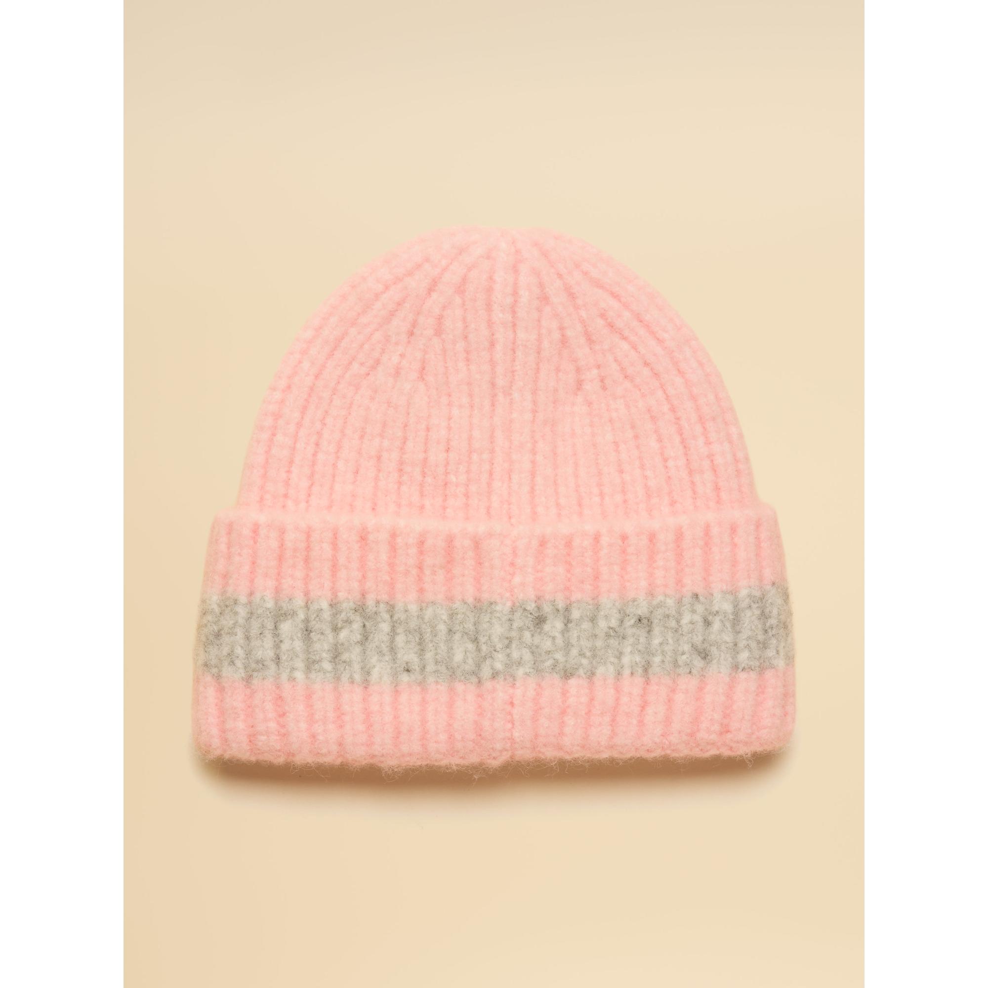 Product image 2 of 4 of Joules Women's Caversham Stripe Beanie Hat - Pink/Grey