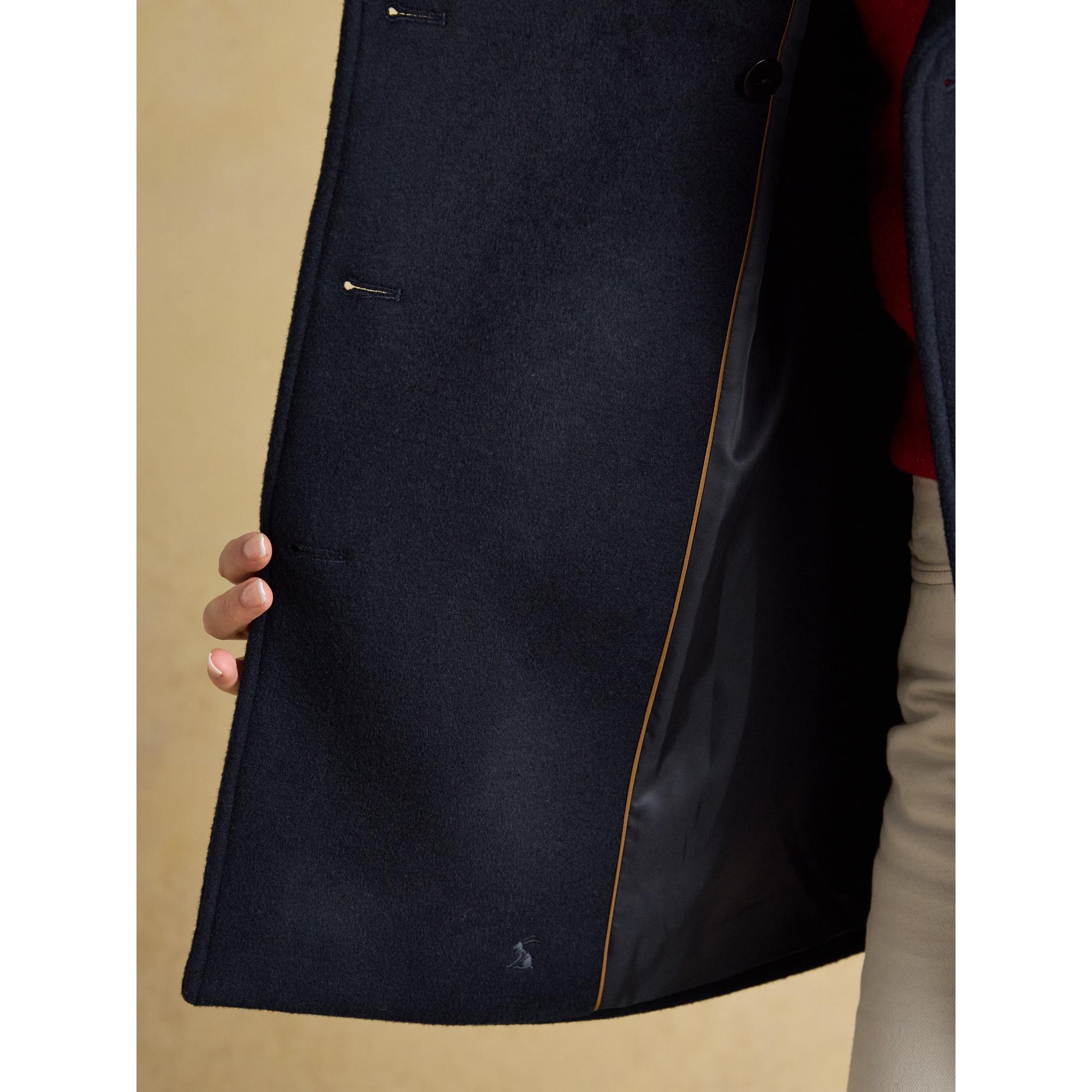 Product image 8 of 12 of Joules Women's Belchamp Wool Blend Peacoat with Beaded Badge - Navy