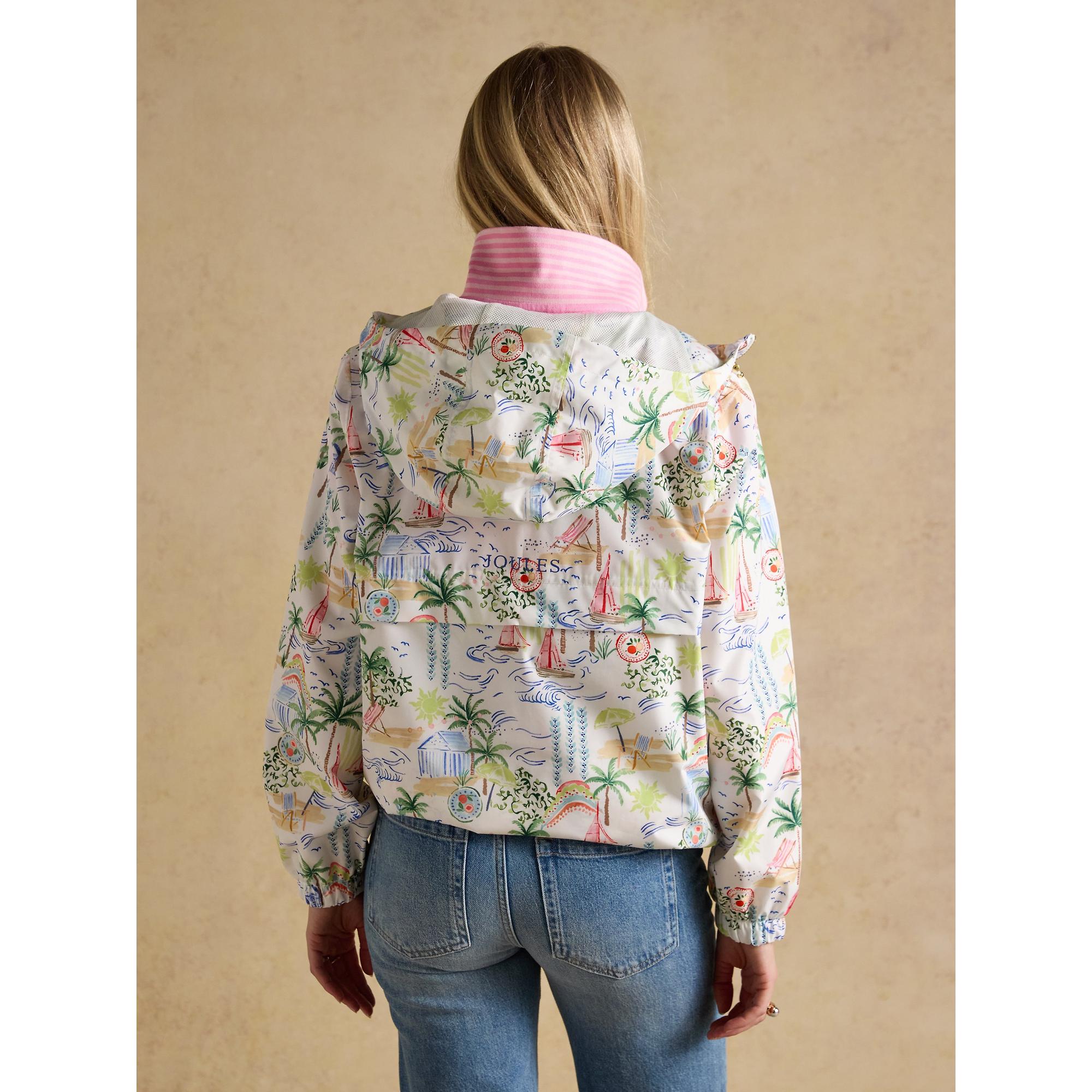 Product image 3 of 12 of Joules Women's Rainly Waterproof Packable Raincoat with Hood - Cream