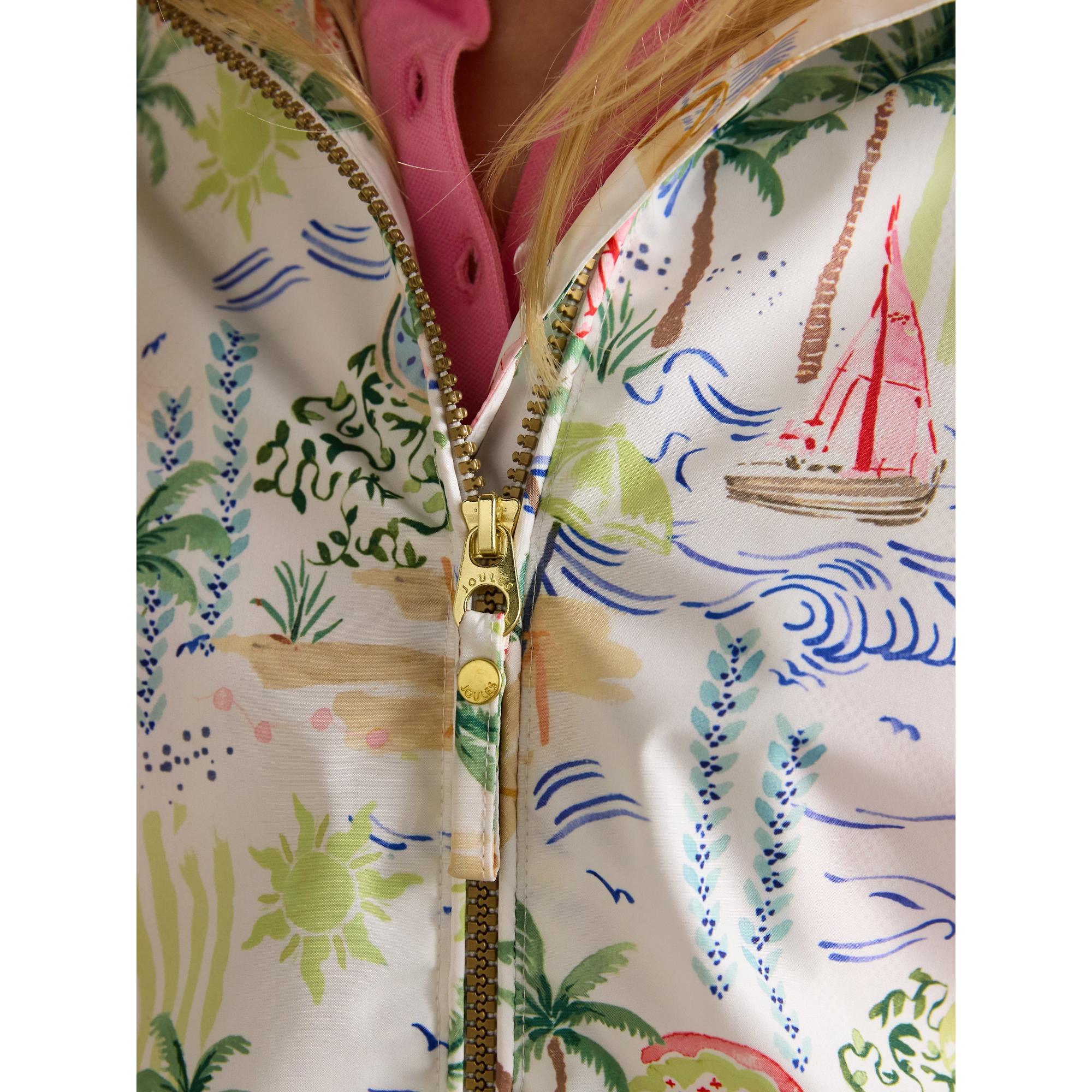 Product image 5 of 12 of Joules Women's Rainly Waterproof Packable Raincoat with Hood - Cream