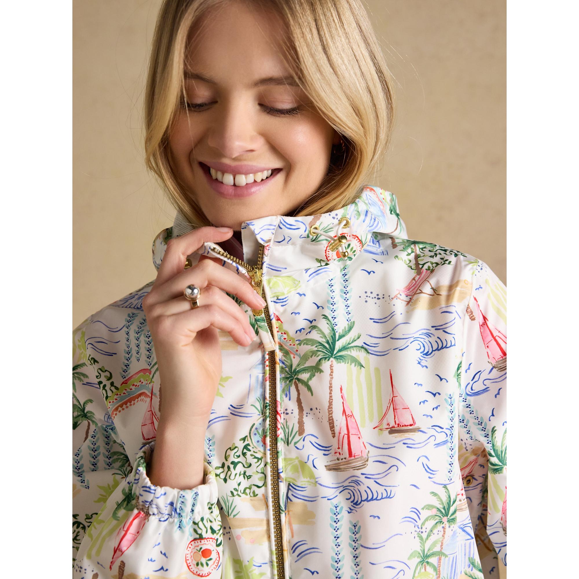 Product image 10 of 12 of Joules Women's Rainly Waterproof Packable Raincoat with Hood - Cream